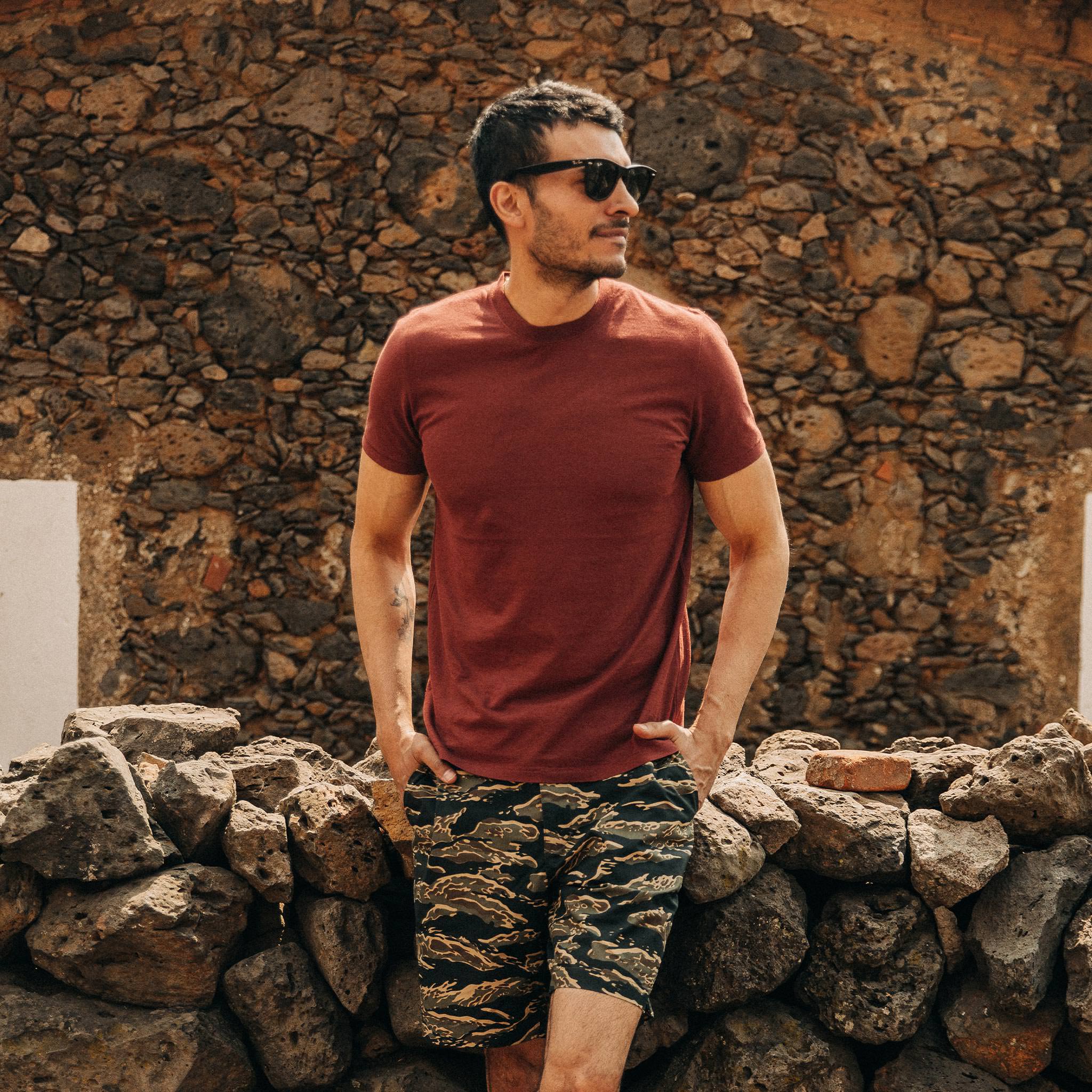 The Cotton Hemp Tee in Rust - Image 2