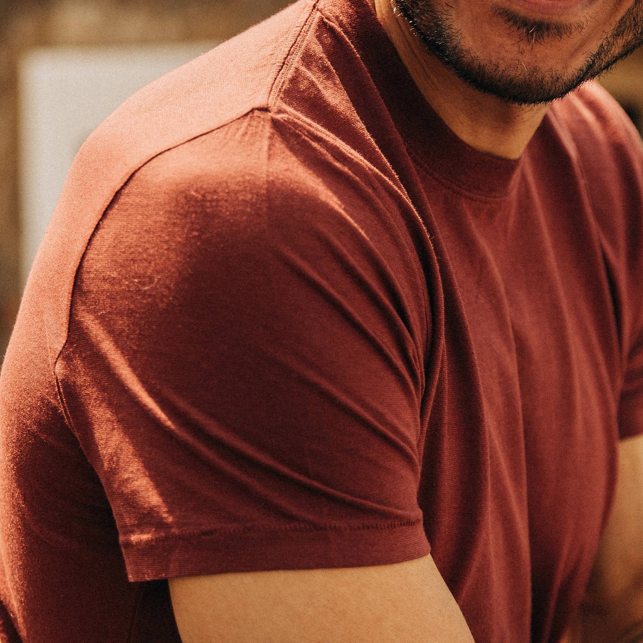 The Cotton Hemp Tee in Rust - Image 3