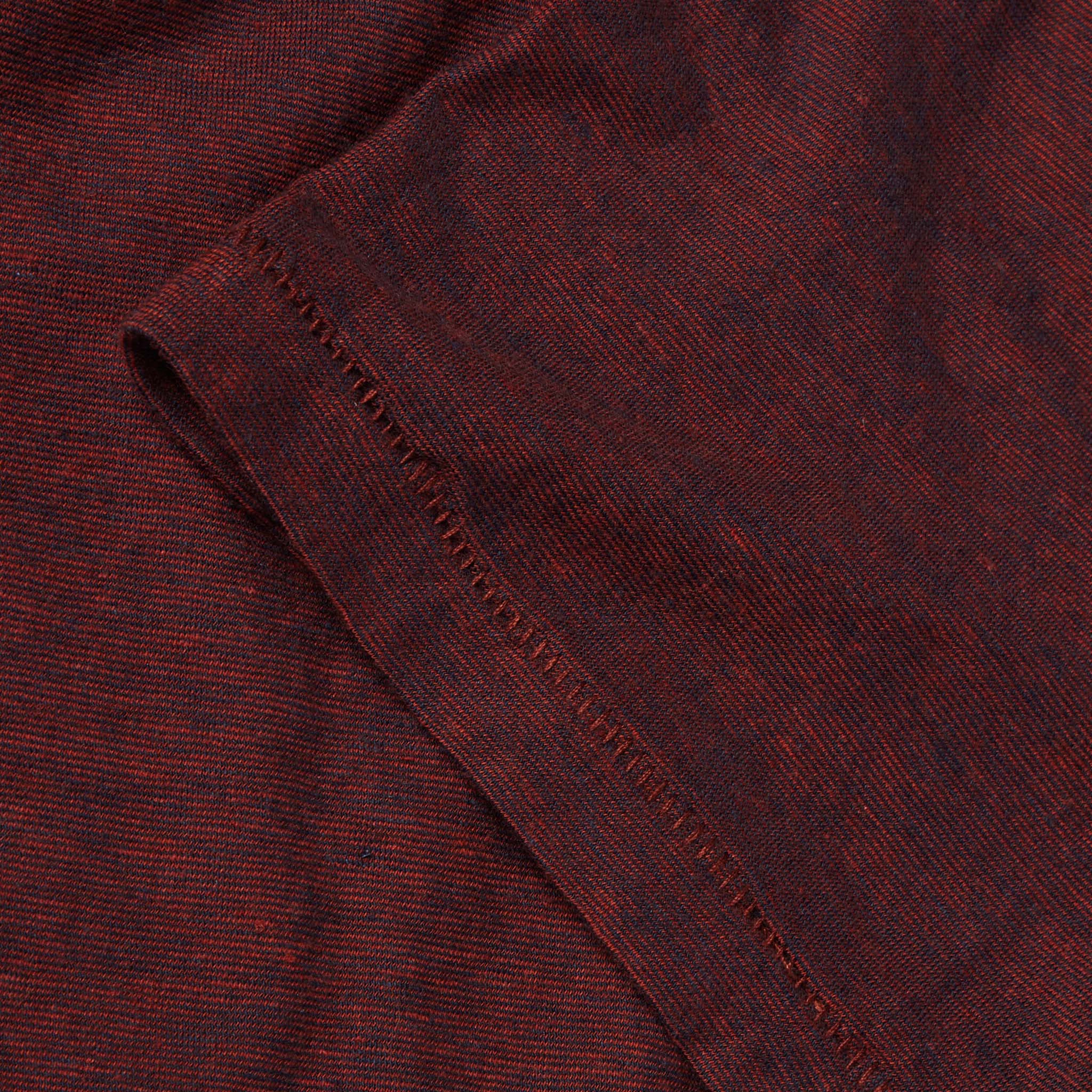 The Cotton Hemp Tee in Rust and Navy Stripe - Image 6