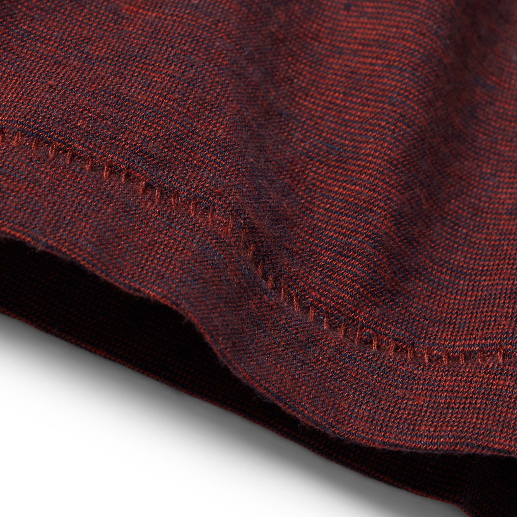 The Cotton Hemp Tee in Rust and Navy Stripe - Image 7