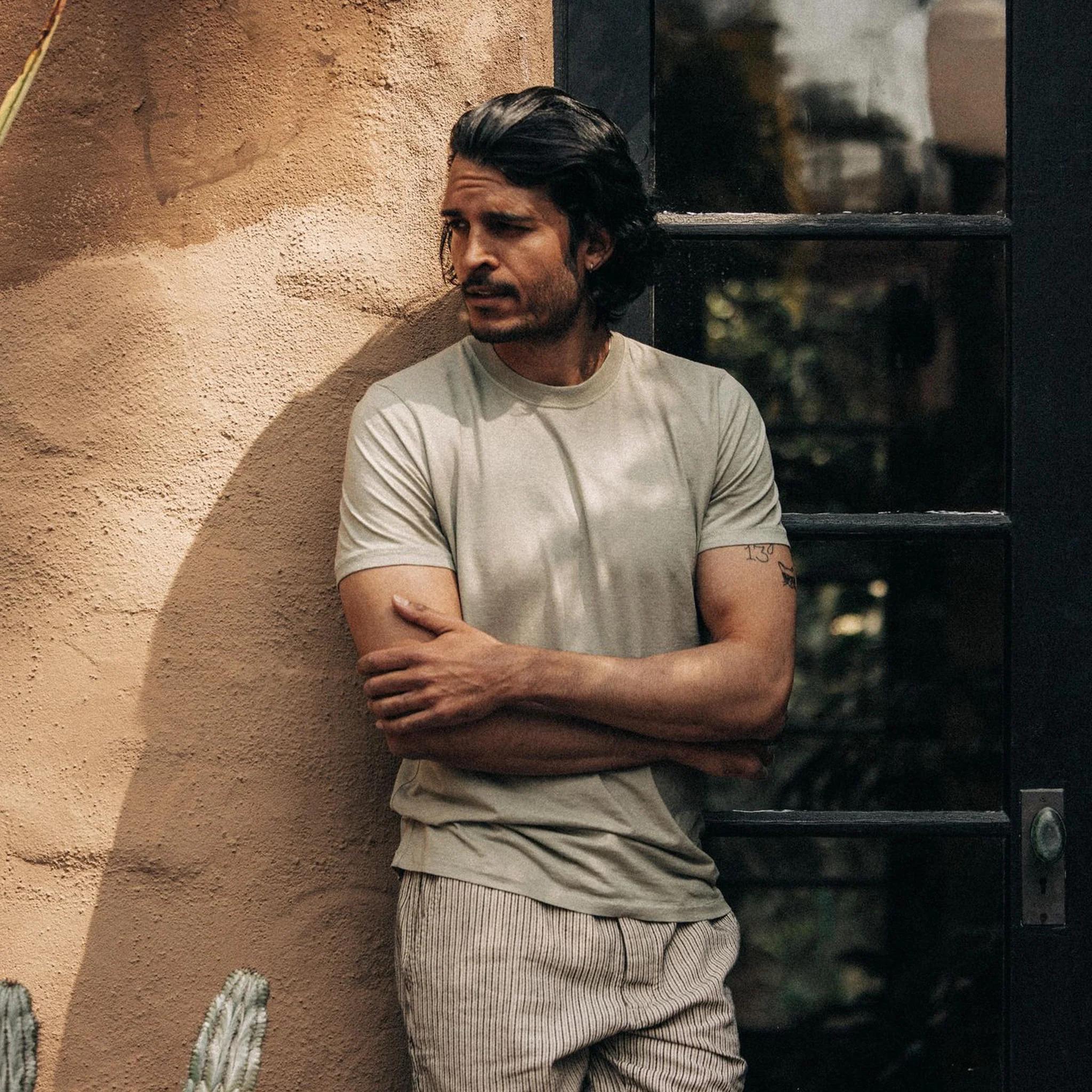 The Cotton Hemp Tee in Sage - Image 3