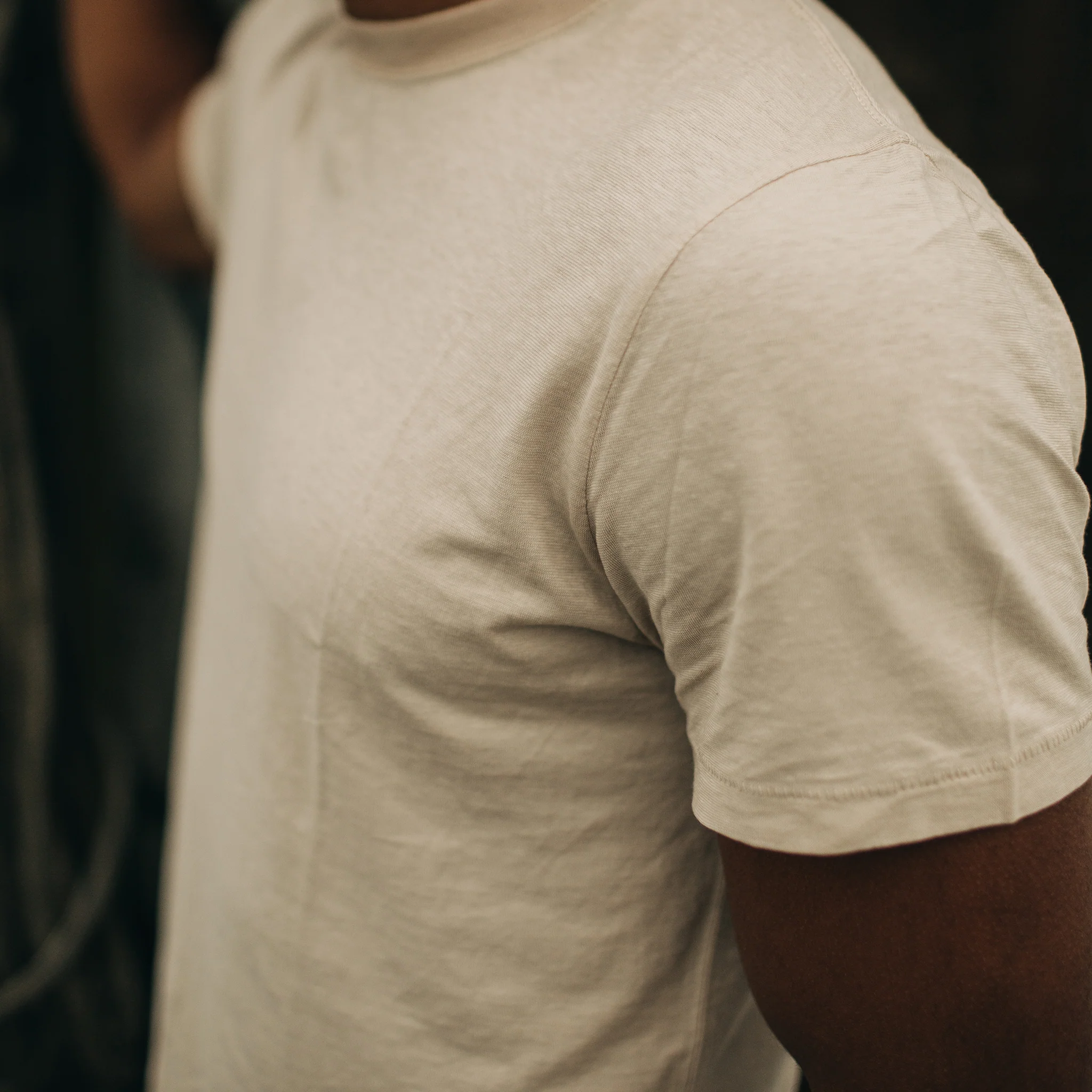 The Cotton Hemp Tee in Sand - Image 3