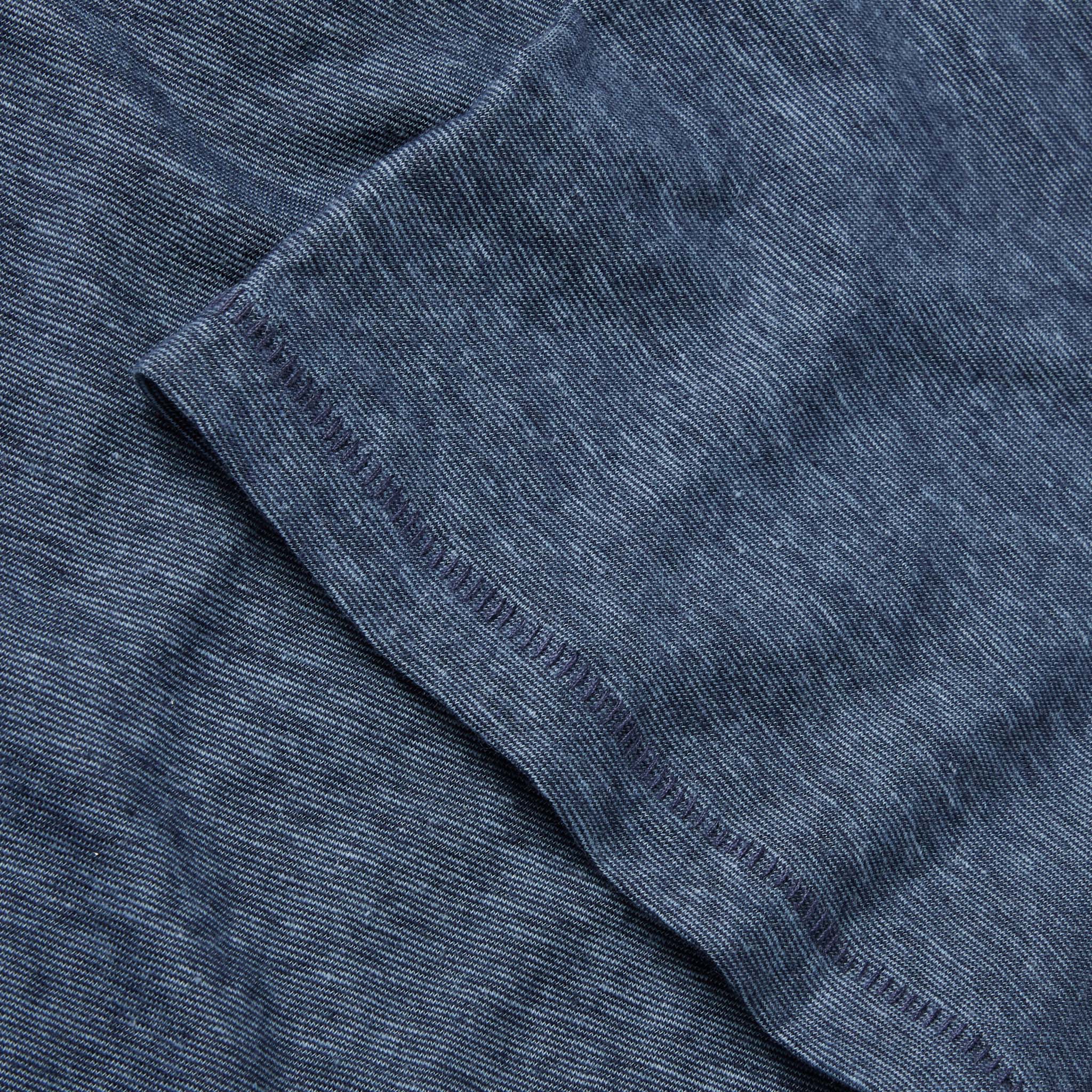 The Cotton Hemp Tee in Slate and Navy Stripe - Image 7