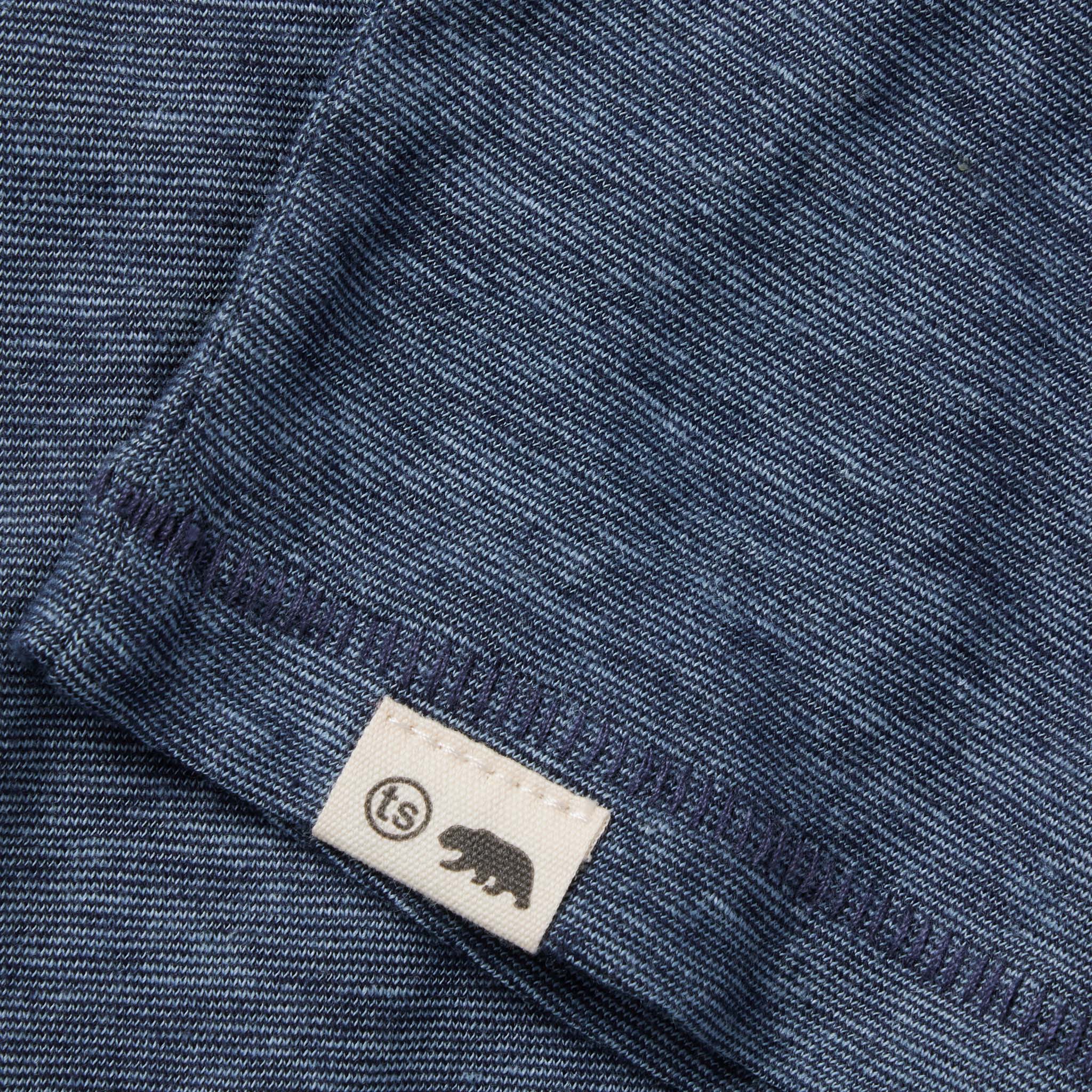 The Cotton Hemp Tee in Slate and Navy Stripe - Image 8