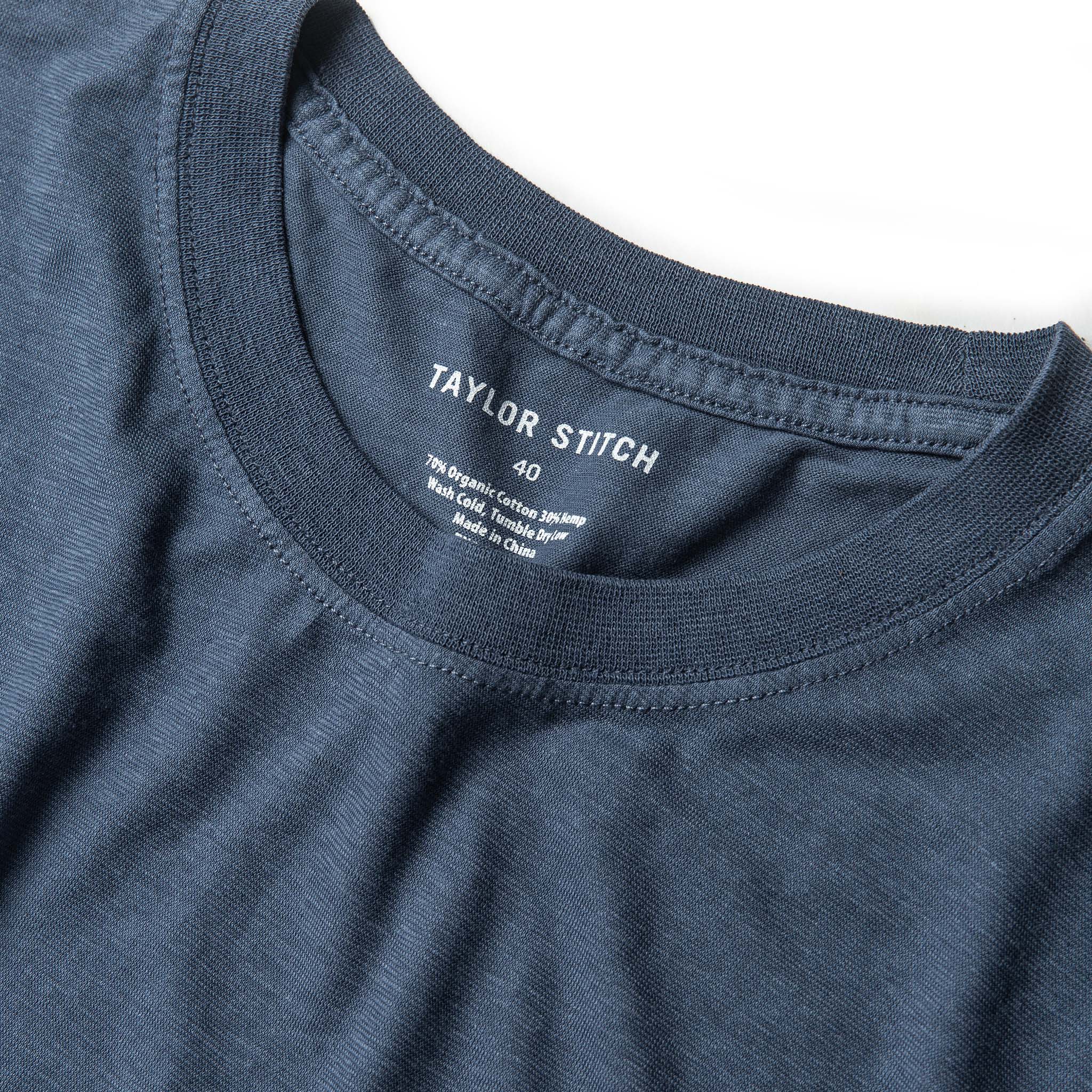 The Cotton Hemp Tee in Steel Blue - Image 6