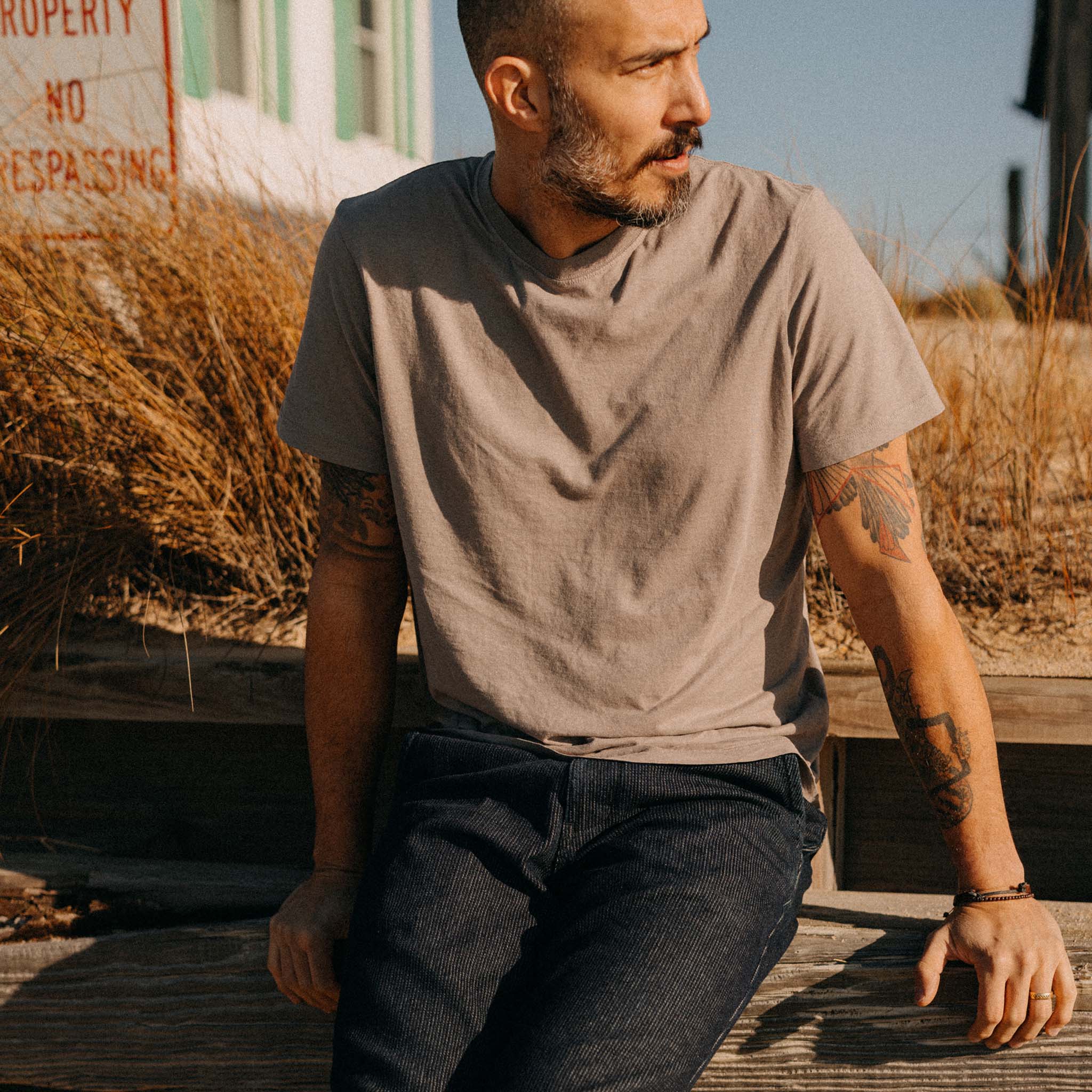 The Cotton Hemp Tee in Steeple Grey - Image 3