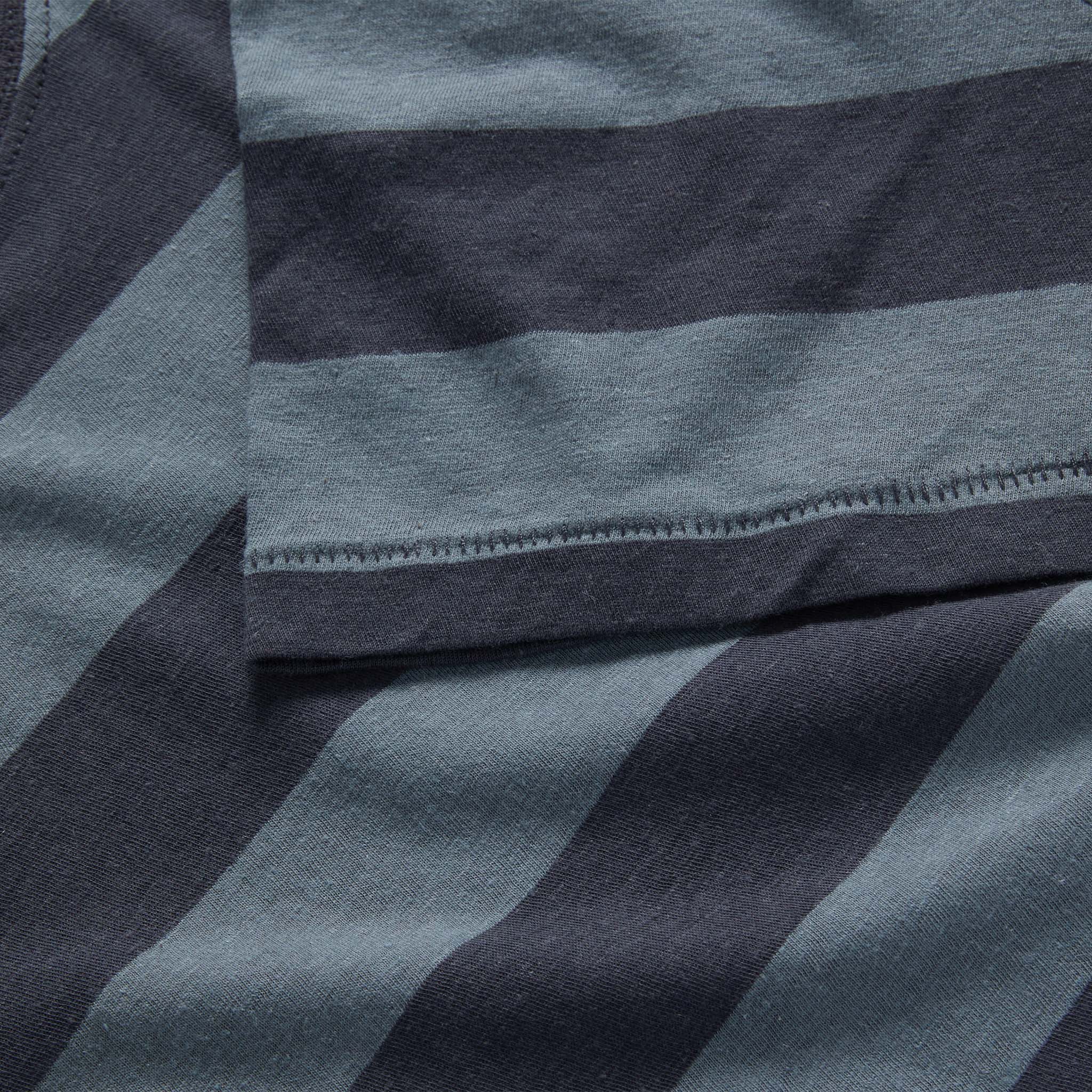 The Cotton Hemp Tee in Storm and Navy Stripe - Image 7