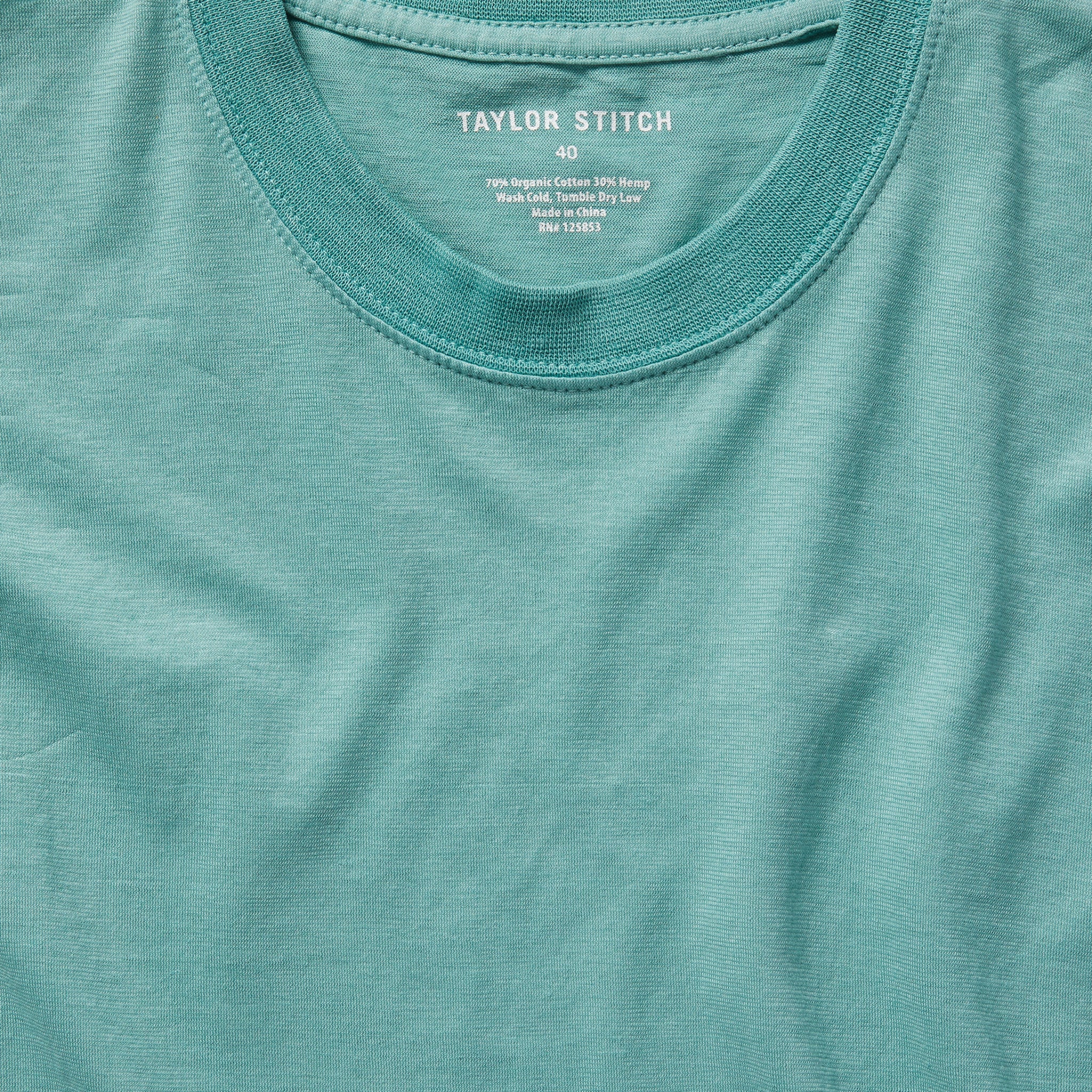 The Cotton Hemp Tee in Teal - Image 7