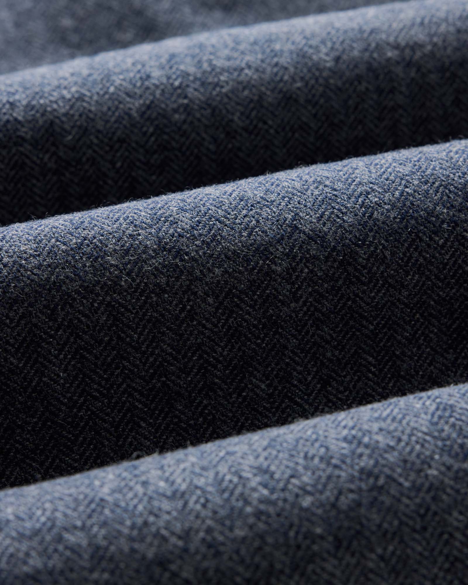 The CPO Overshirt in Indigo Ash Wool Herringbone - Image 8