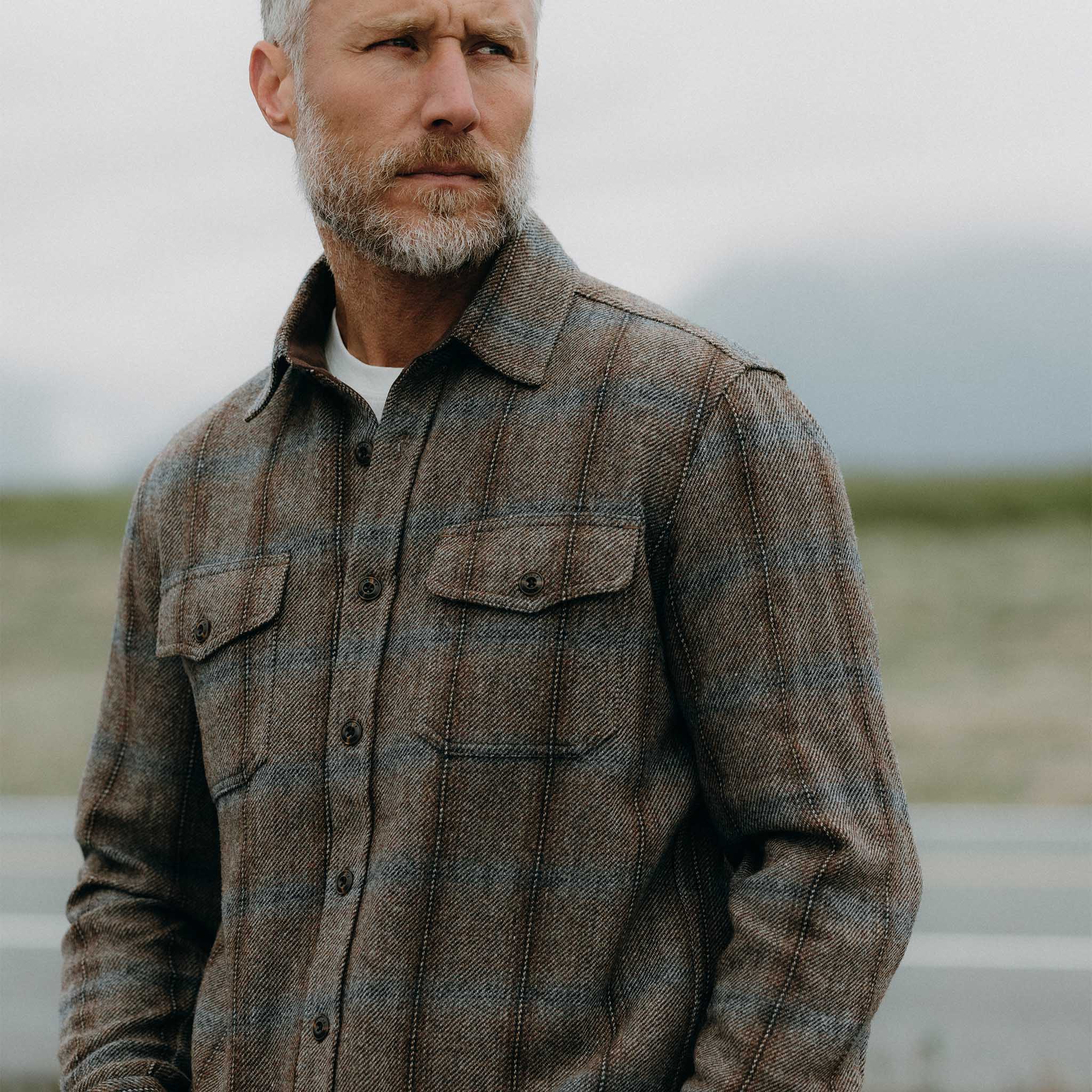 The CPO Shirt in Dark Brick Plaid Wool - Image 2