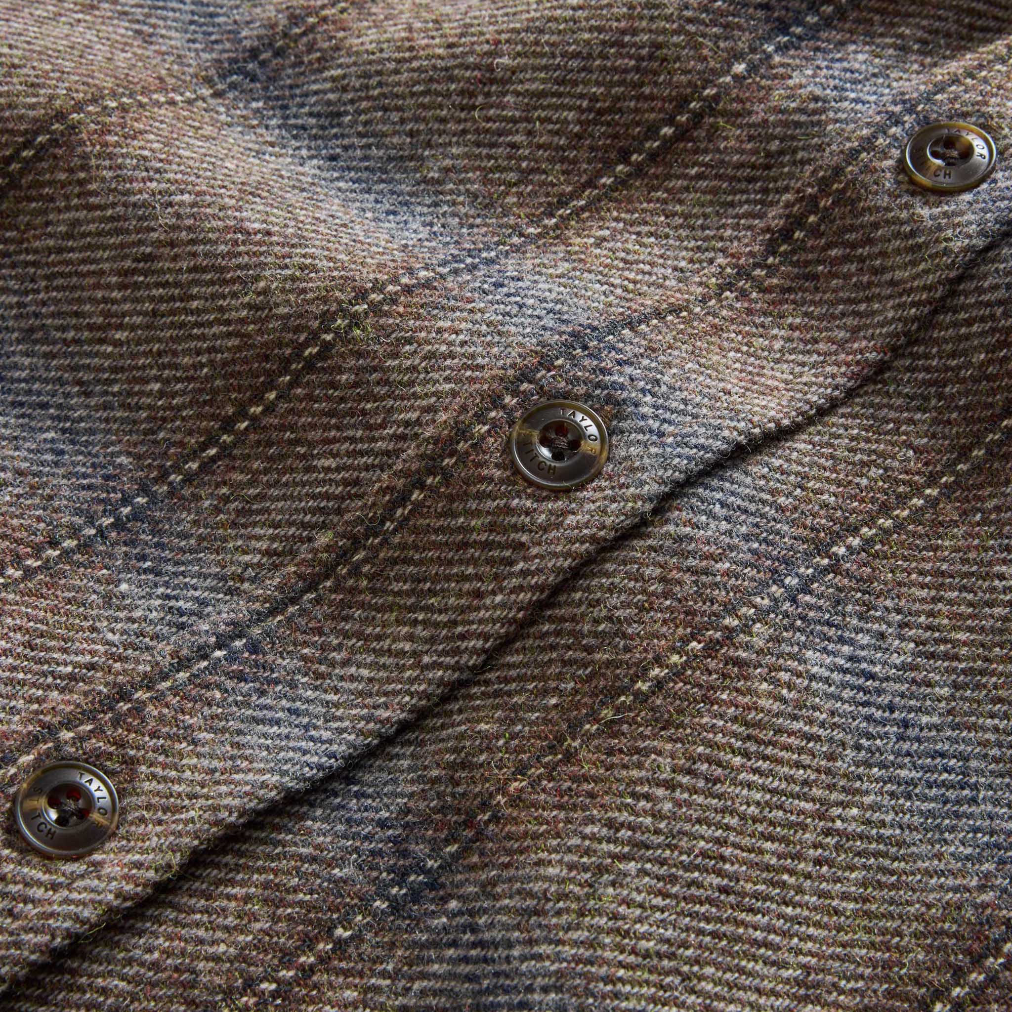 The CPO Shirt in Dark Brick Plaid Wool - Image 8