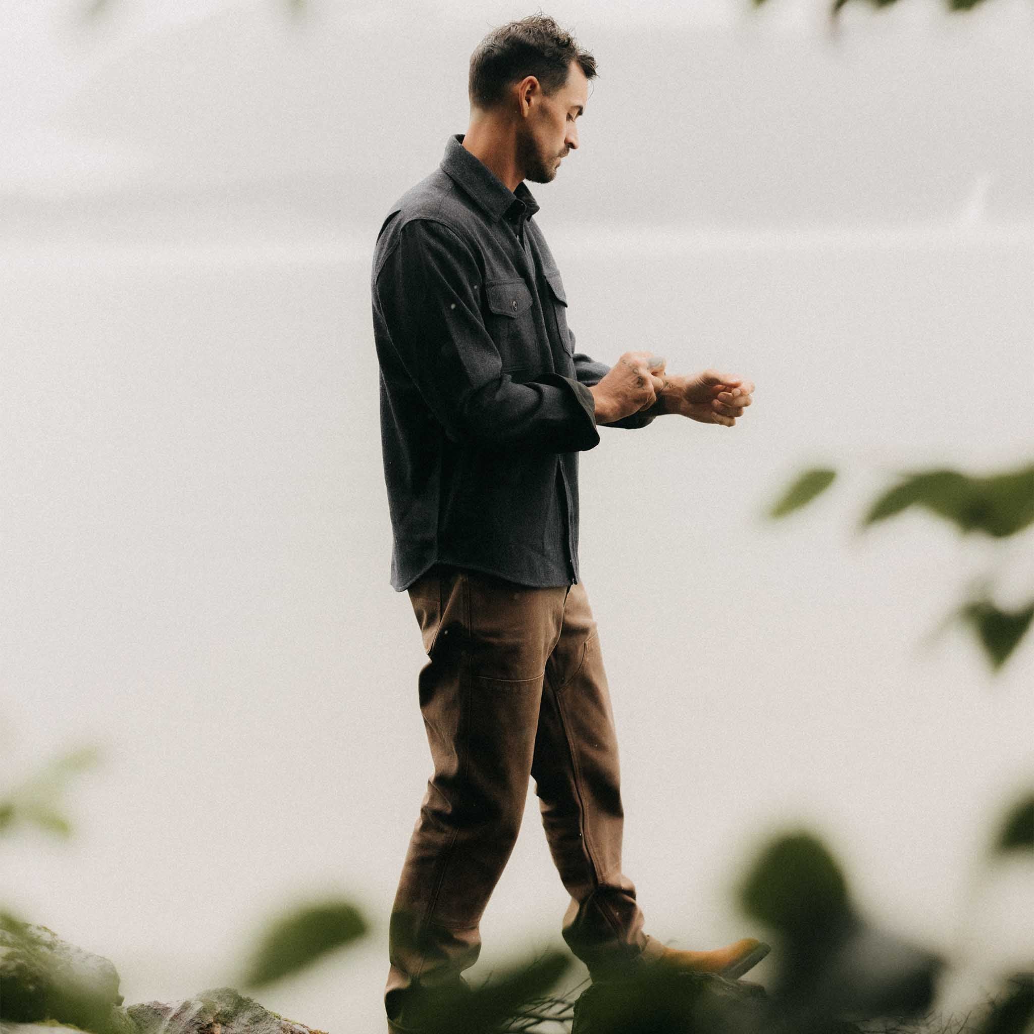 The CPO Shirt in Marine Tweed Wool - Image 5