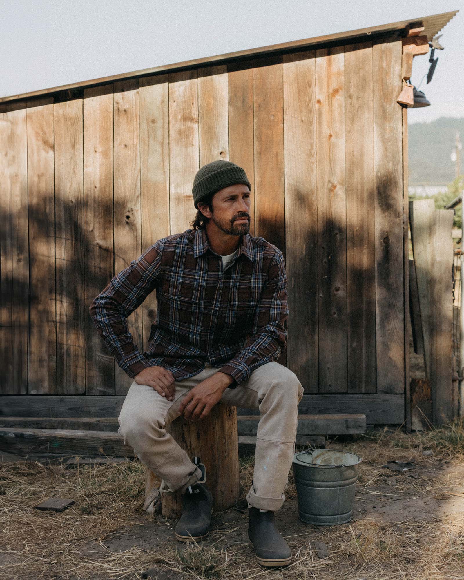 The Craftsman Shirt in Brick Plaid - Image 3