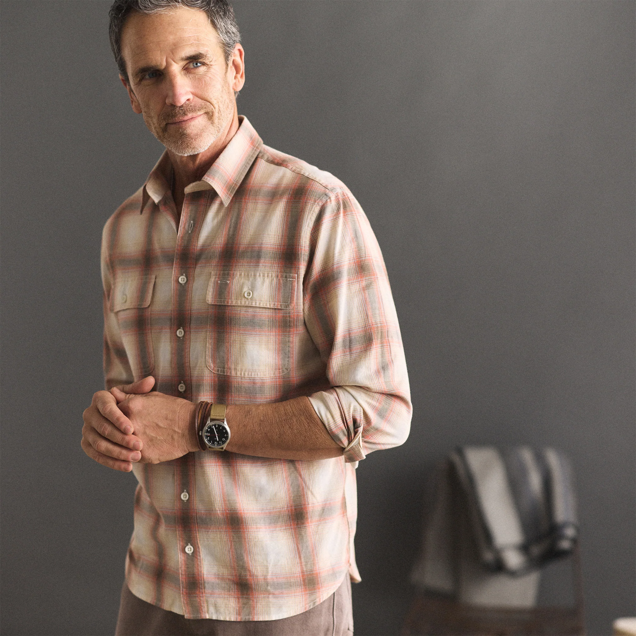 The Craftsman Shirt in Brick Shadow Plaid - Image 3
