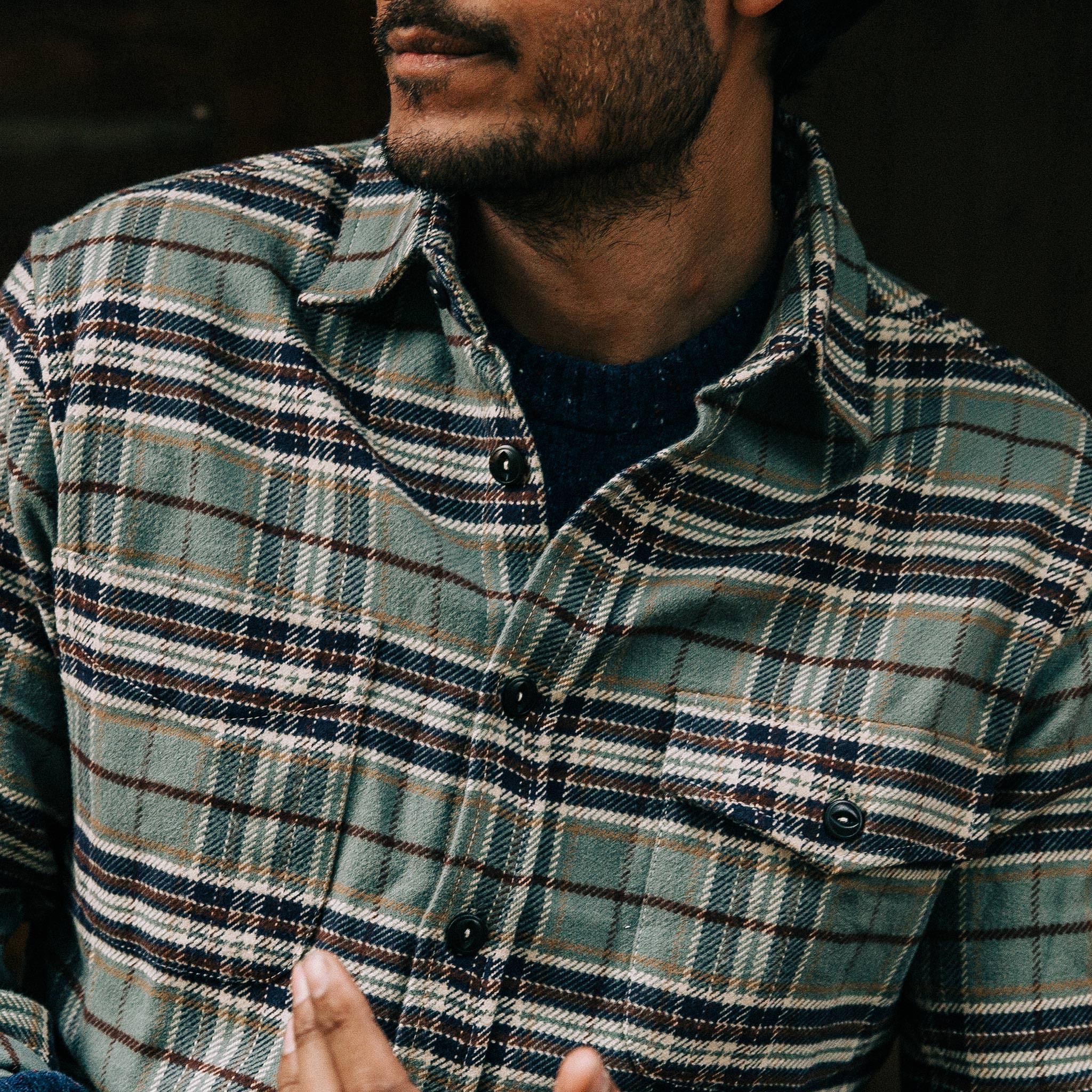 The Crater Shirt in Blue Plaid - Image 3