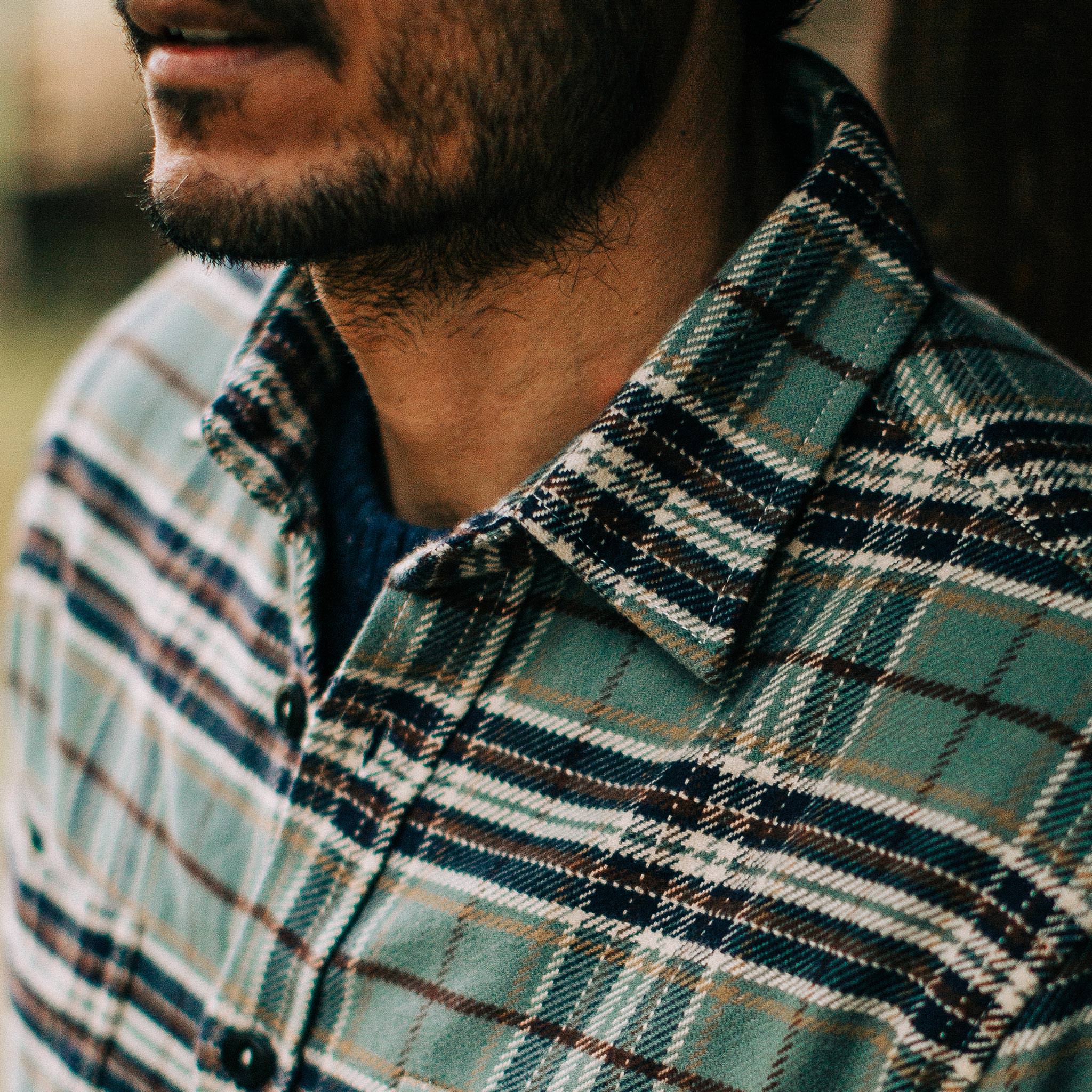 The Crater Shirt in Blue Plaid - Image 5