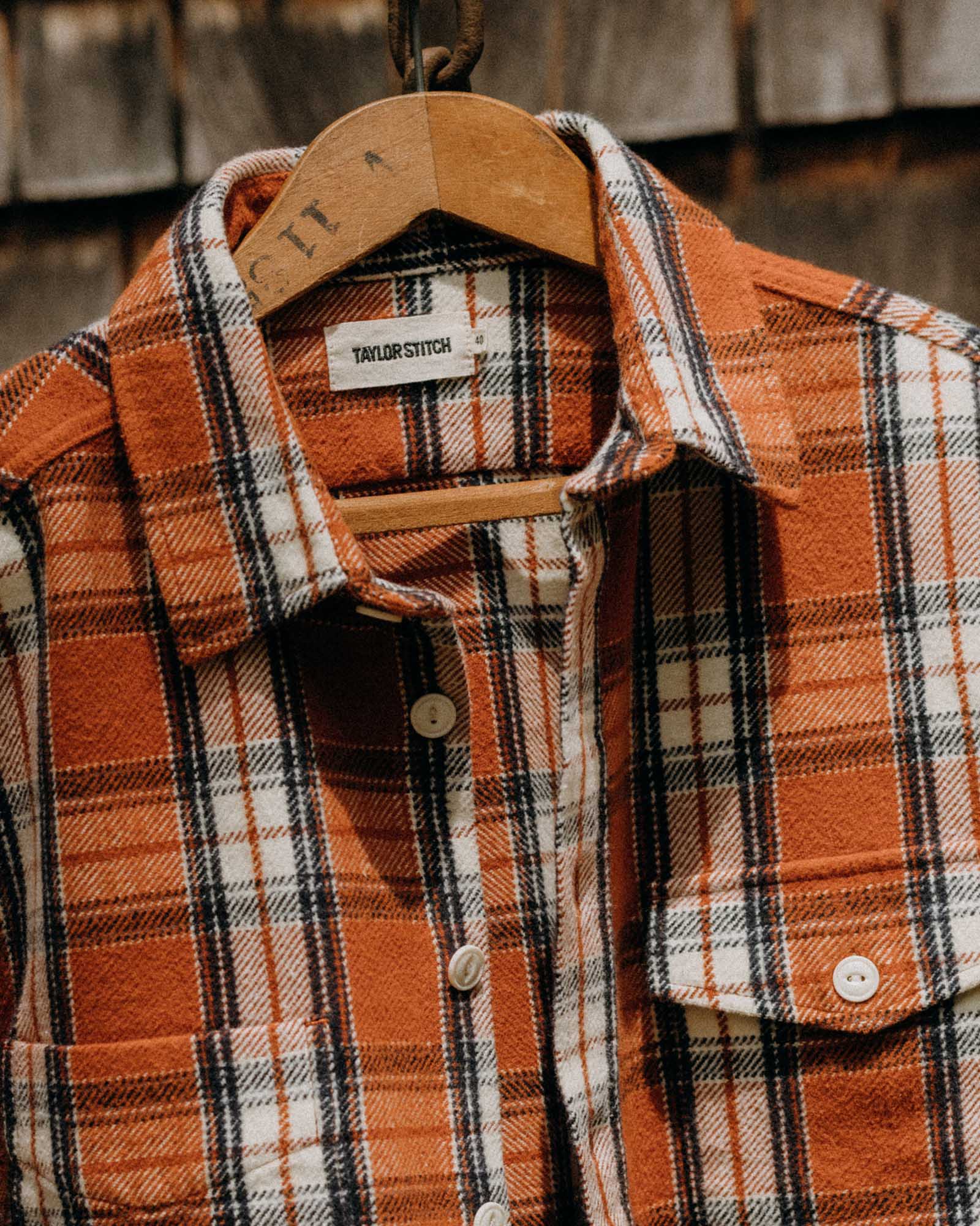 The Crater Shirt in Brick Plaid - Image 3