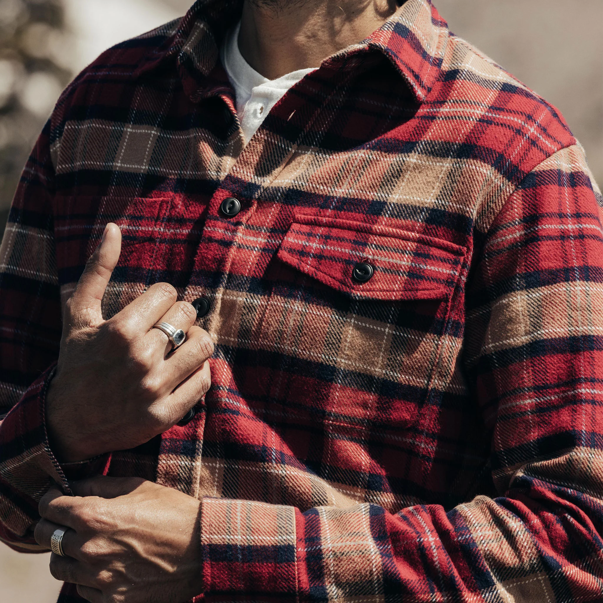 The Crater Shirt in Cardinal Check - Image 5