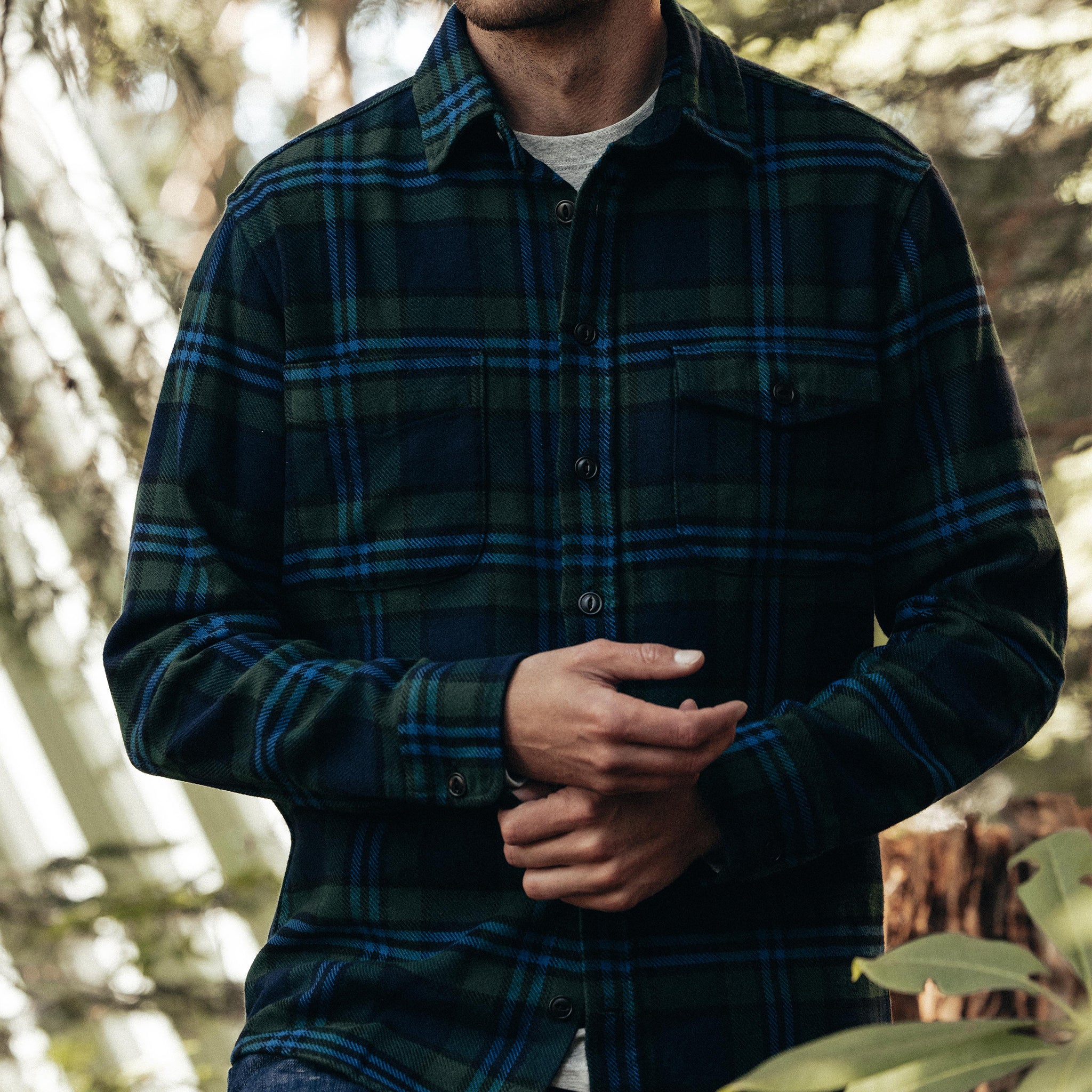The Crater Shirt in Evergreen Check - Image 2
