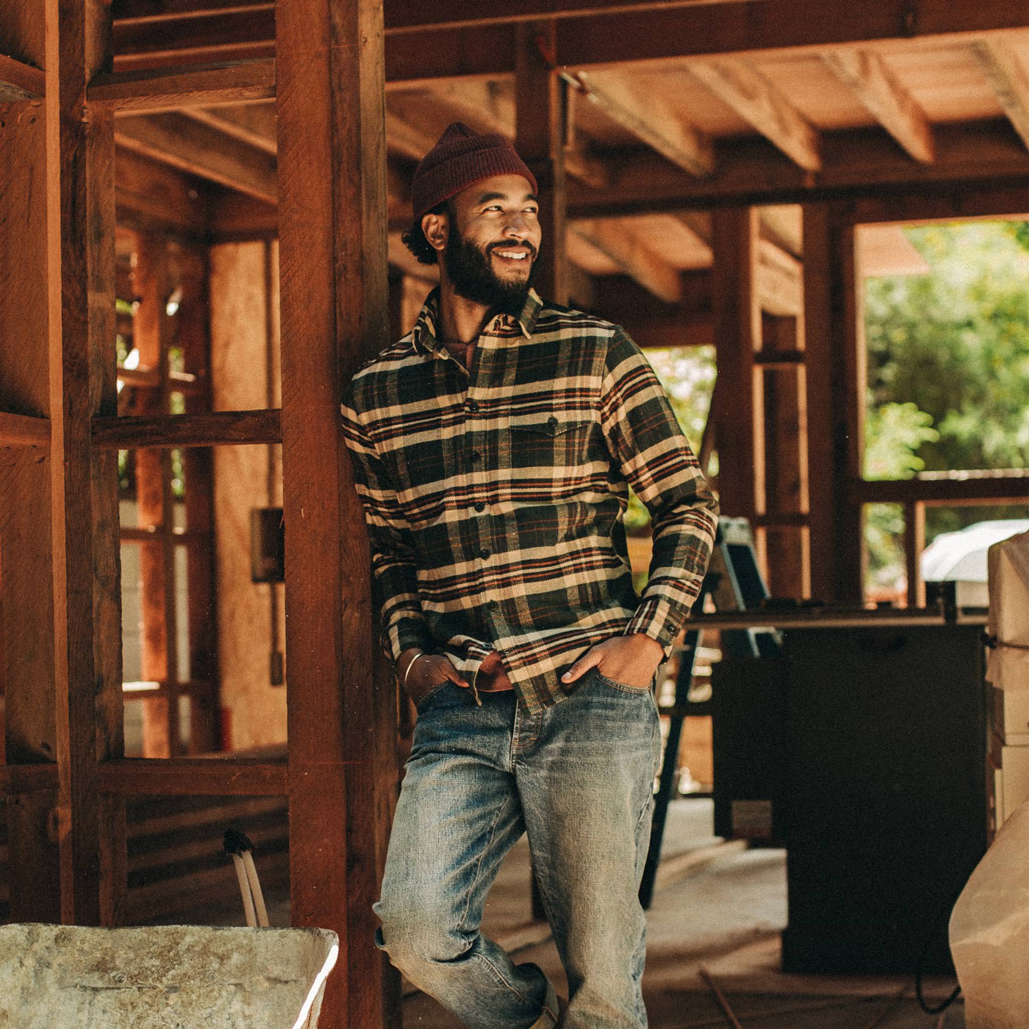 The Crater Shirt in Forest Plaid - Image 2