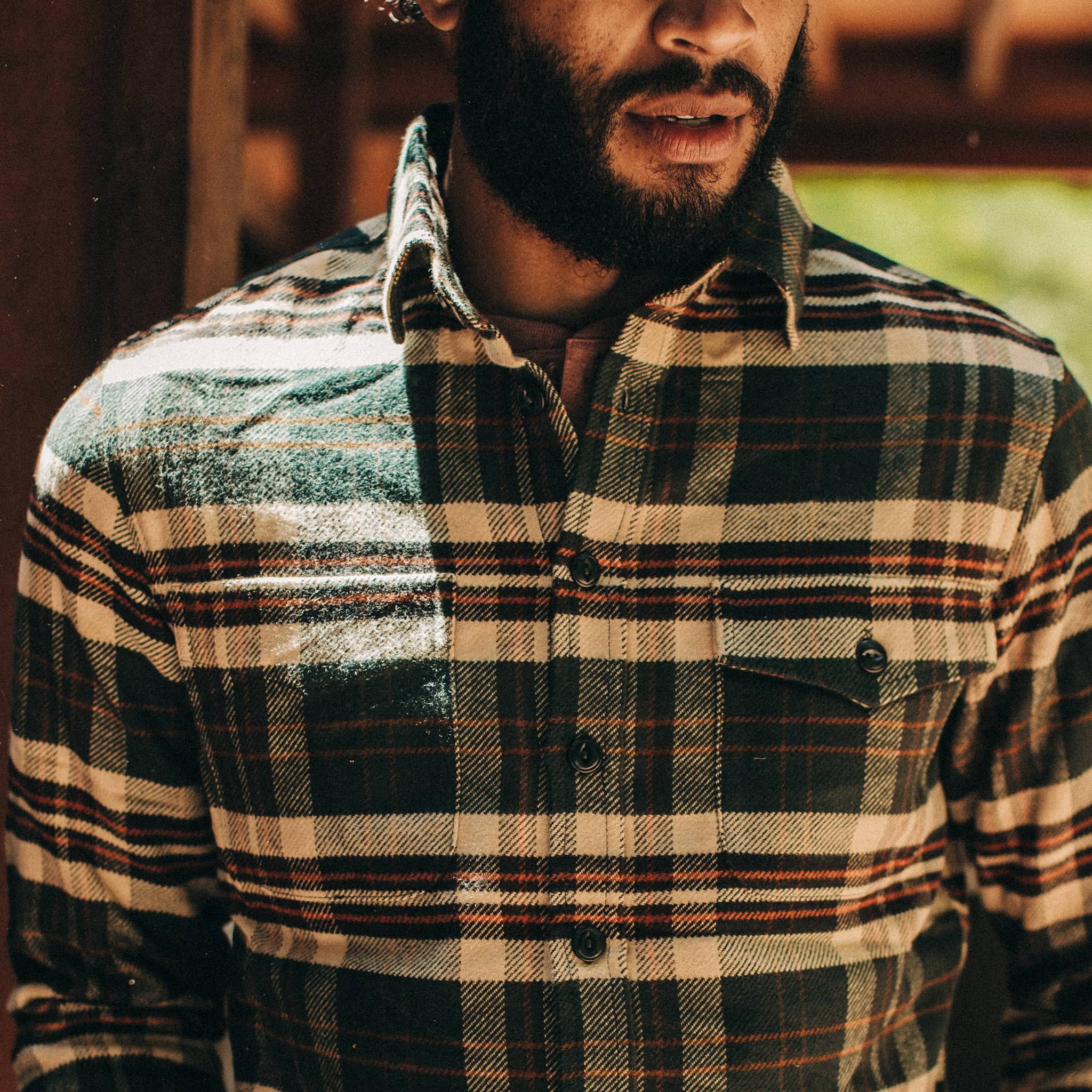 The Crater Shirt in Forest Plaid - Image 3