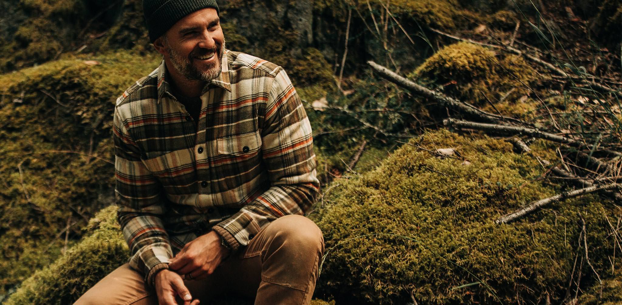 The Crater Shirt in Tan Plaid - Image 11