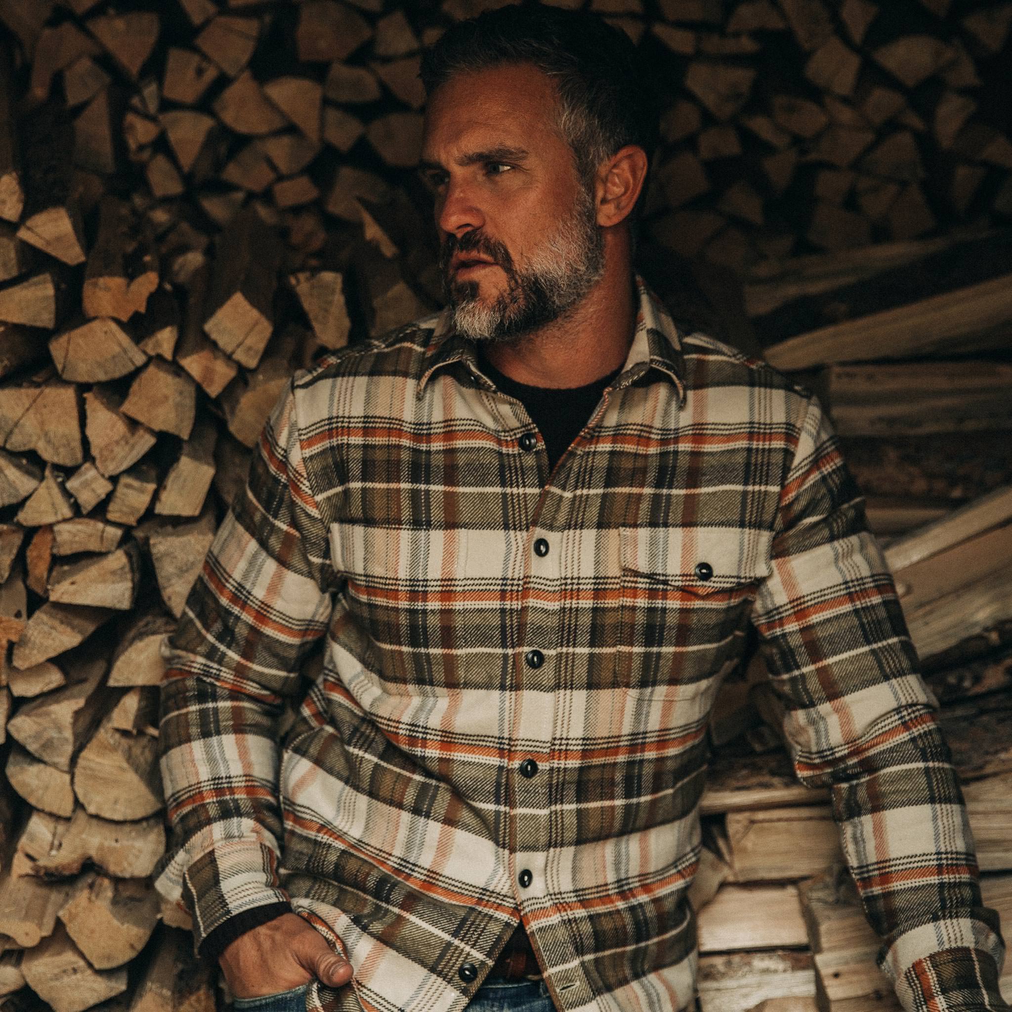The Crater Shirt in Tan Plaid - Image 2