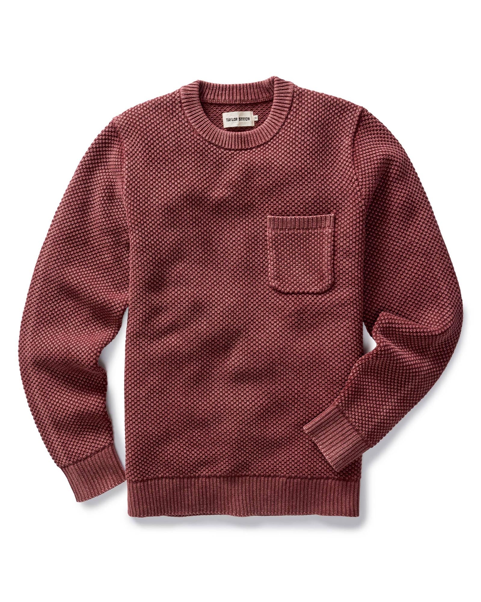 The Crawford Crew Sweater in Dried Cherry