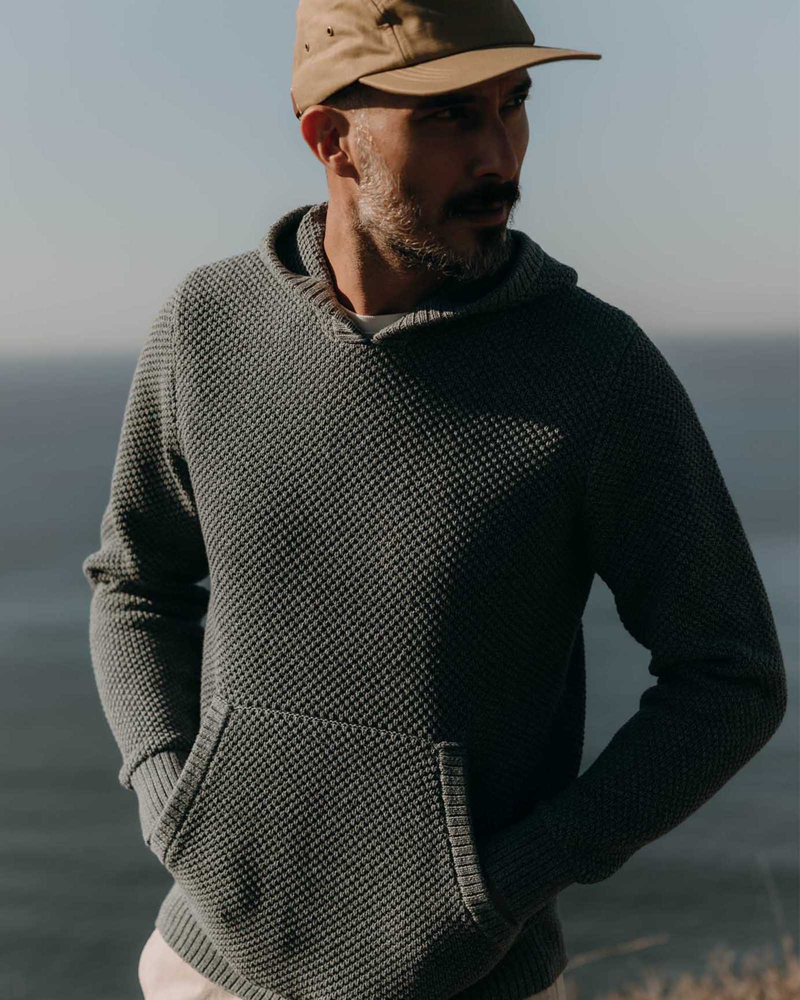 The Crawford Sweater Hoodie in Deep Sea Twist - Image 2