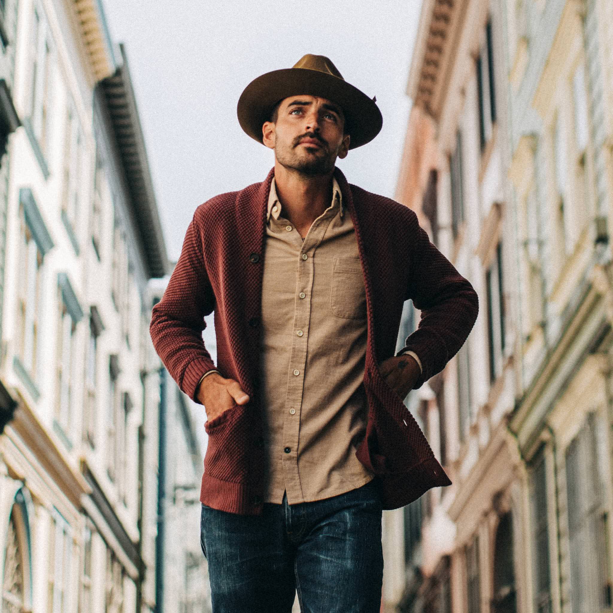 The Crawford Sweater in Burgundy - Image 2