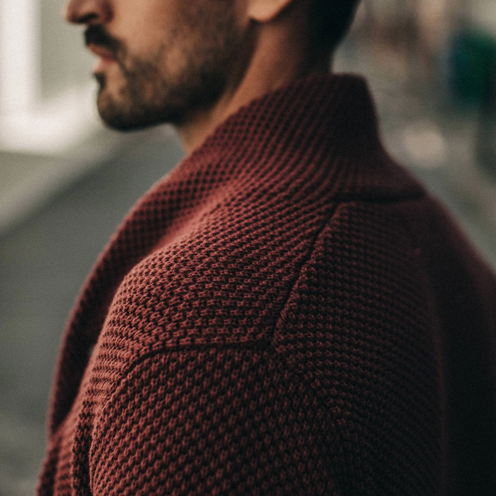 The Crawford Sweater in Burgundy - Image 3