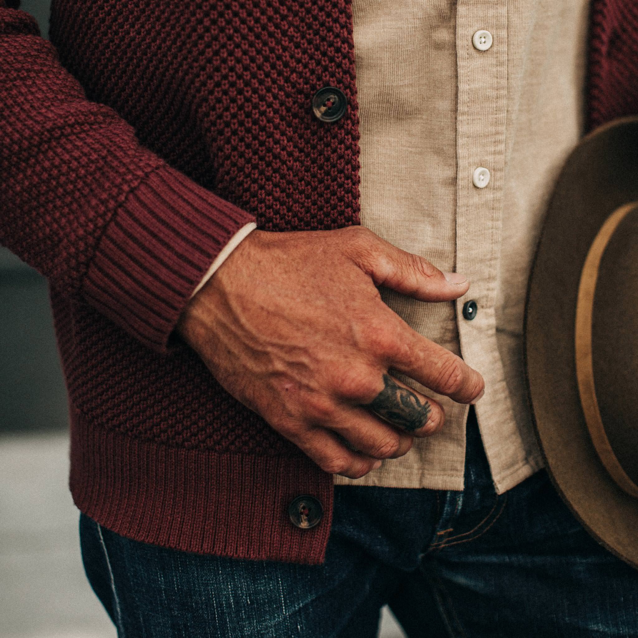The Crawford Sweater in Burgundy - Image 4