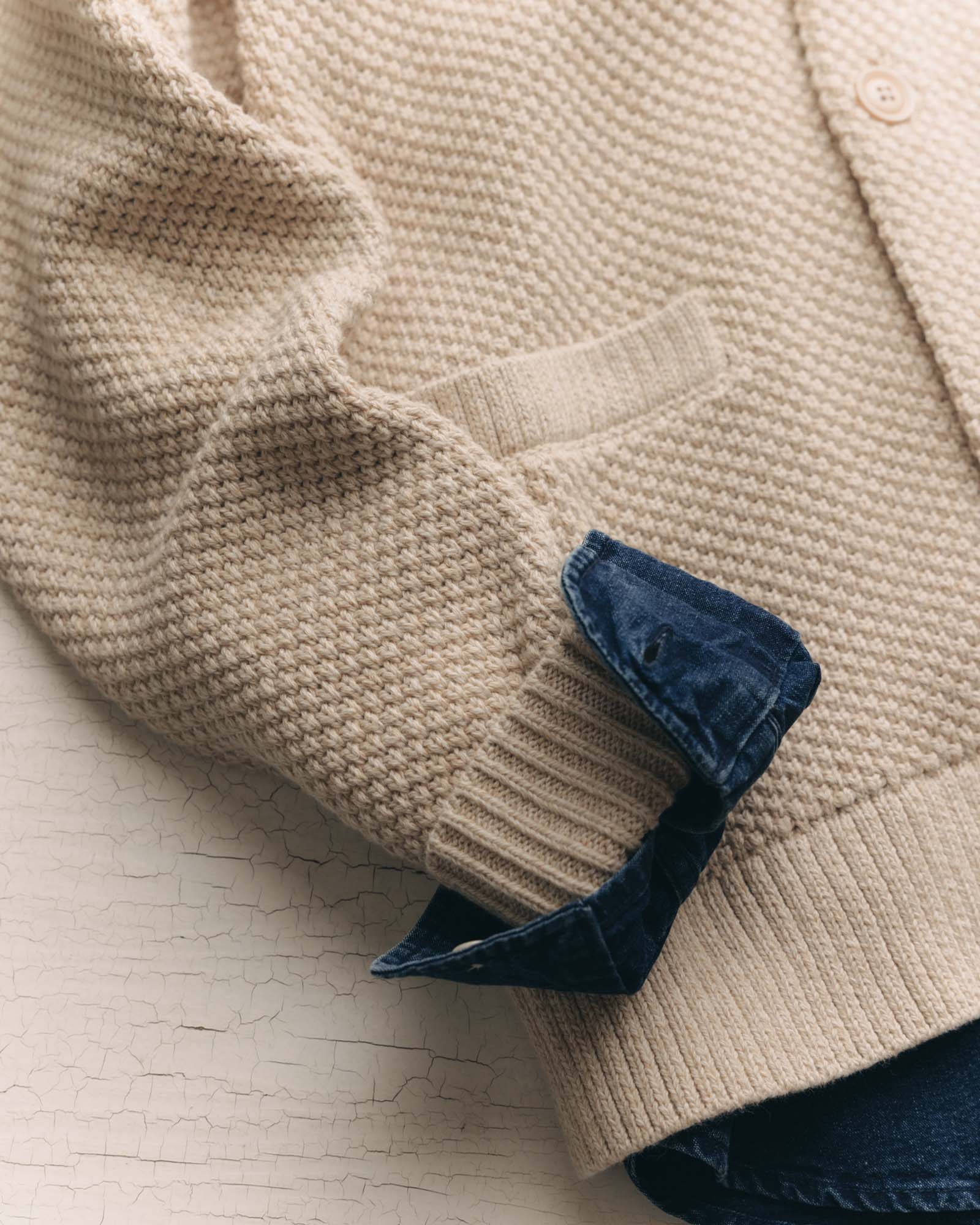 The Crawford Sweater in Marled Natural - Image 3