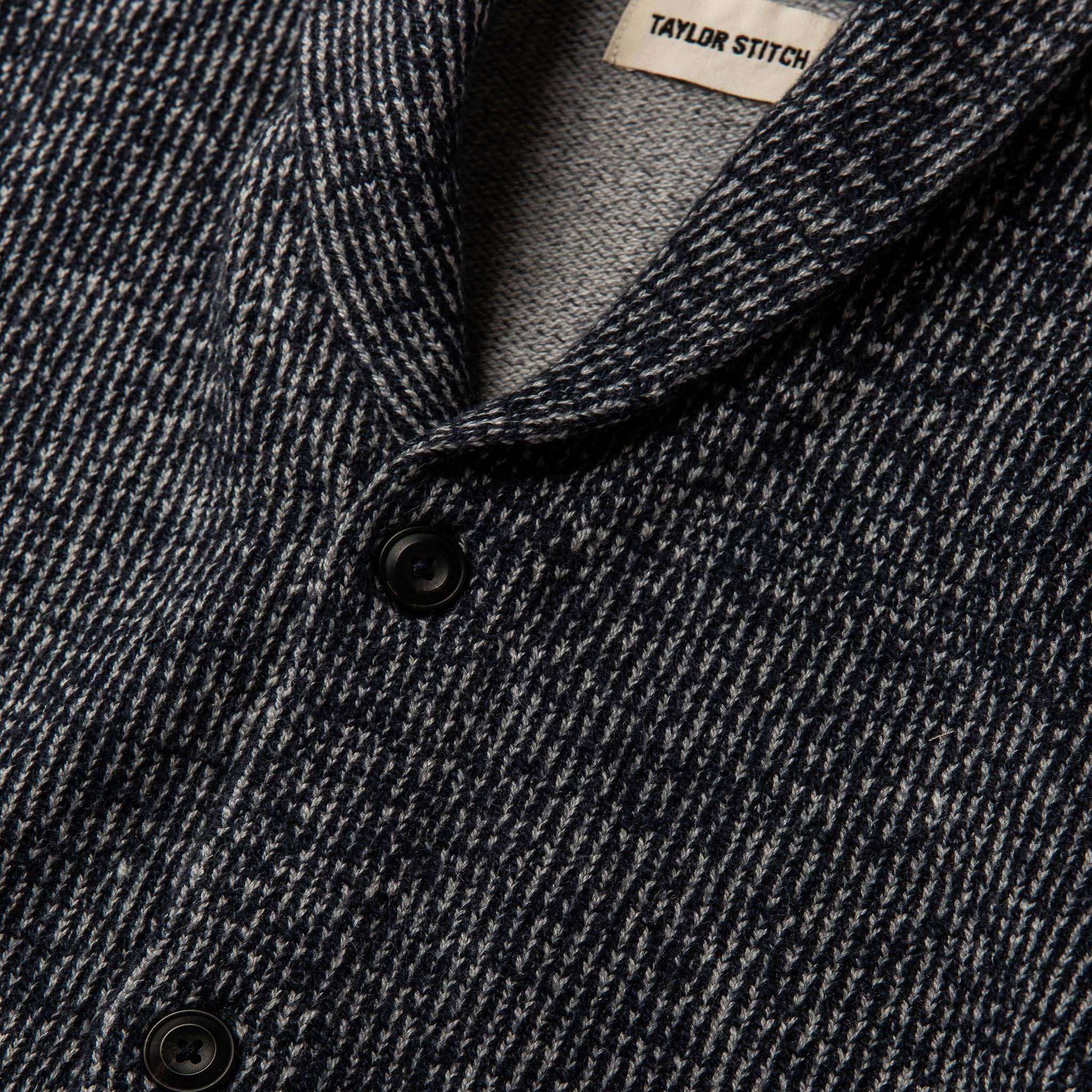 The Crawford Sweater in Marled Navy - Image 6