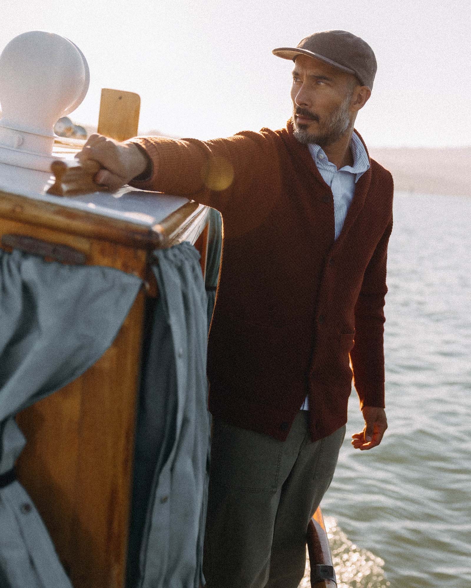 The Crawford Sweater in Rust - Image 3
