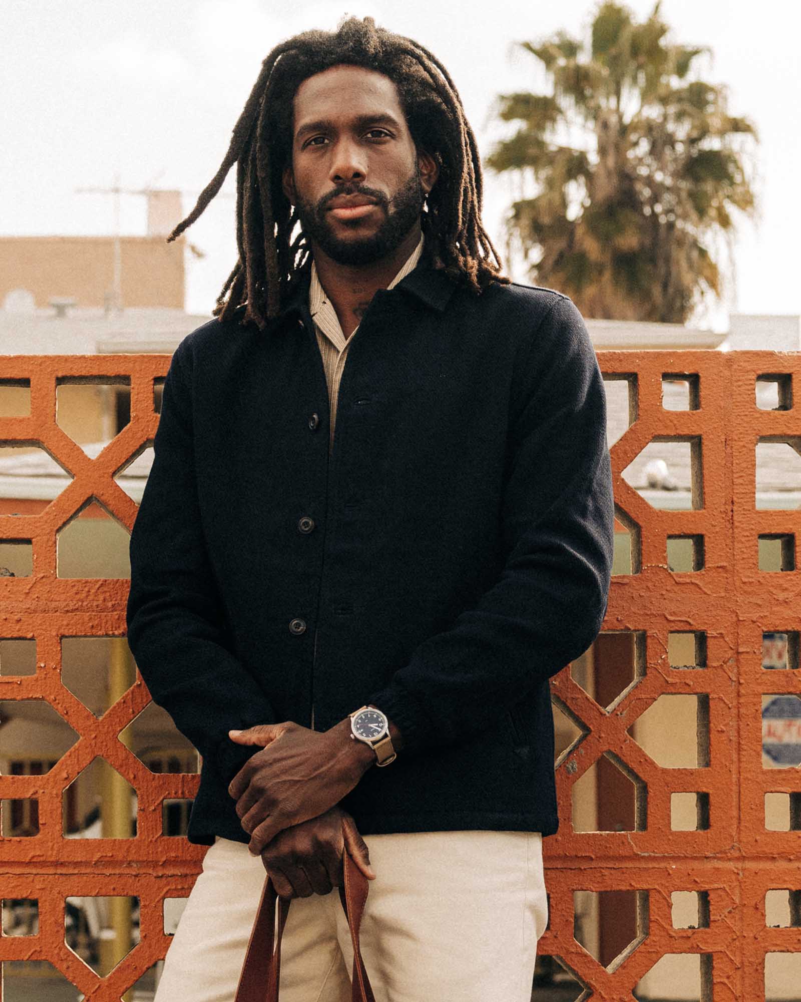 The Crew Jacket in Rinsed Indigo Sashiko - Image 2