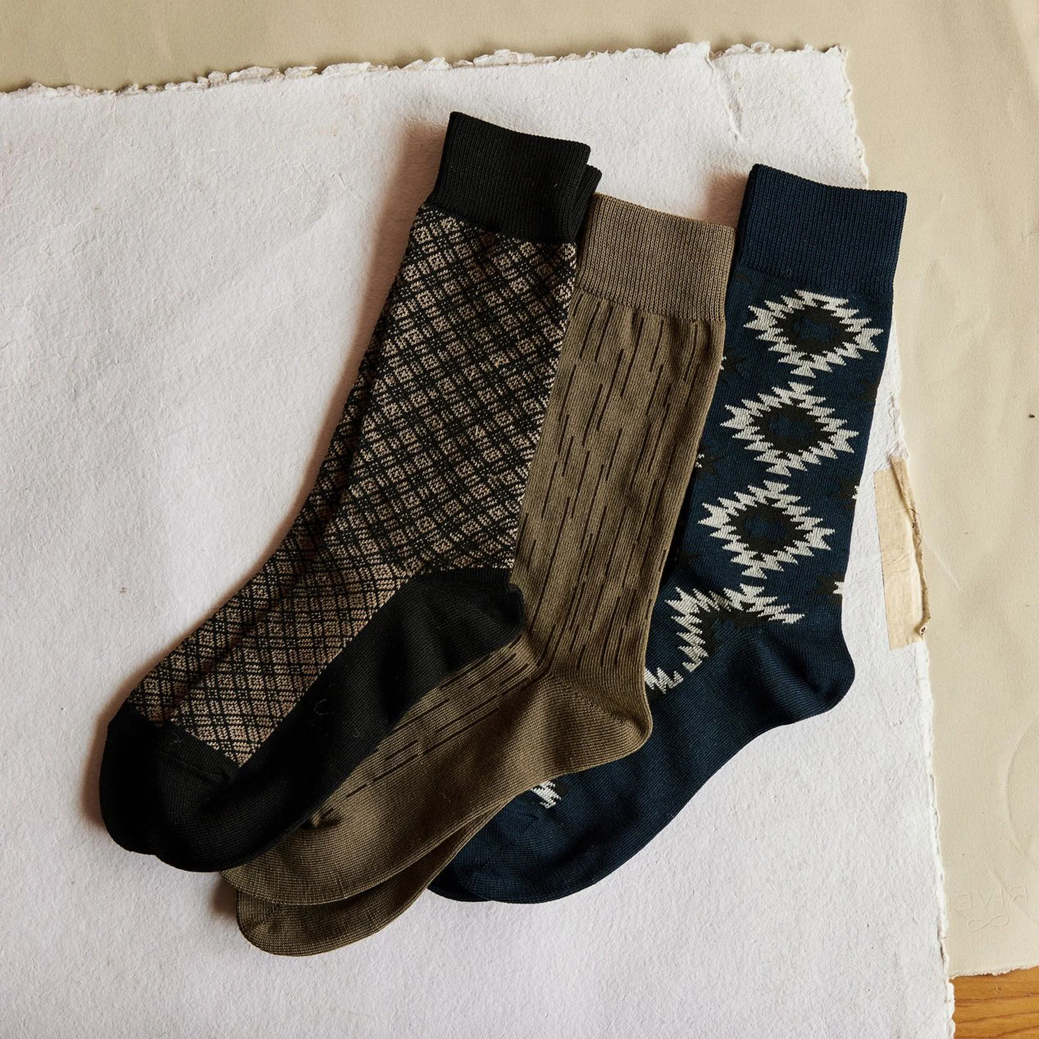 The Crew Sock in Coal Jacquard - Image 4