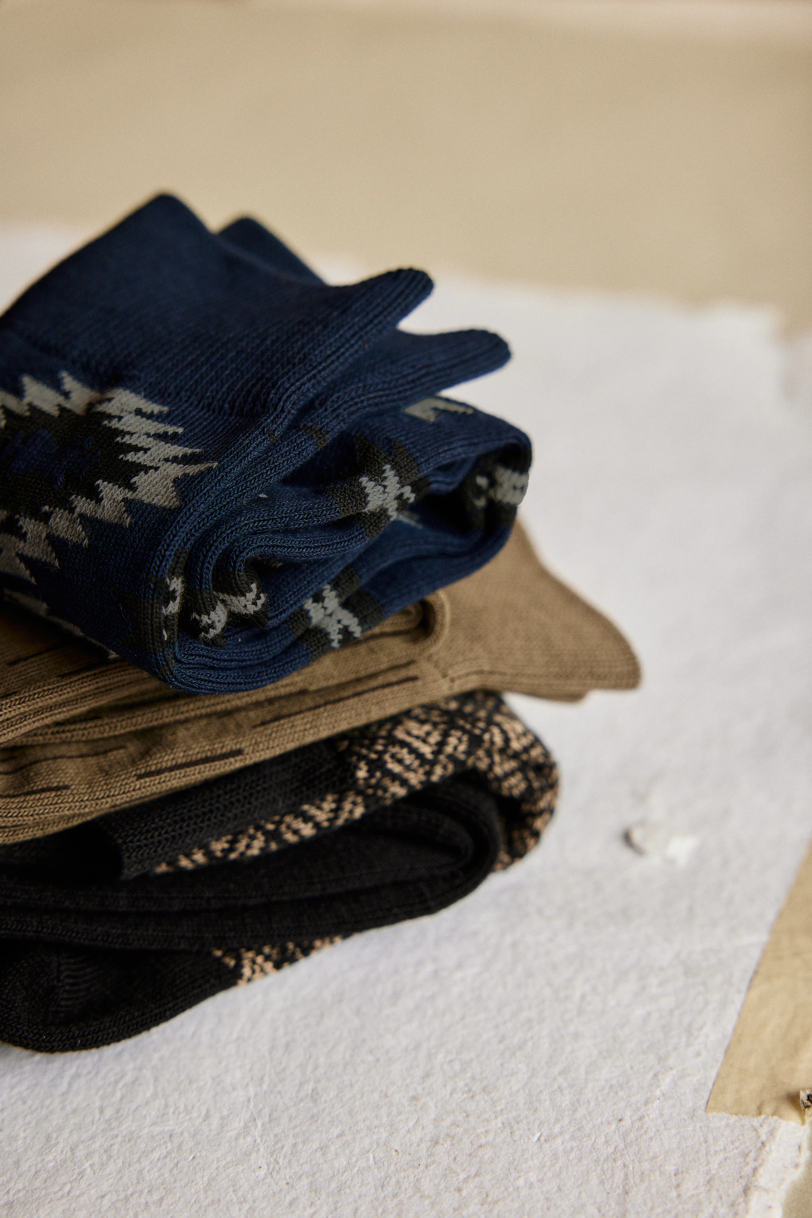 The Crew Sock in Navy Kilim - Image 3