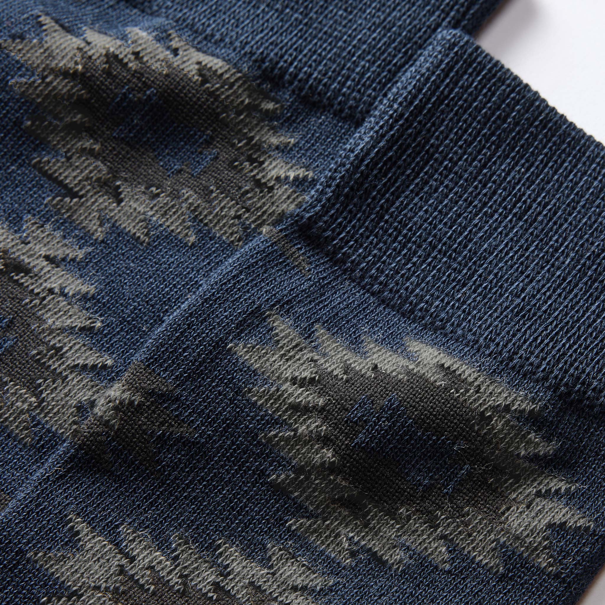 The Crew Sock in Navy Kilim - Image 5