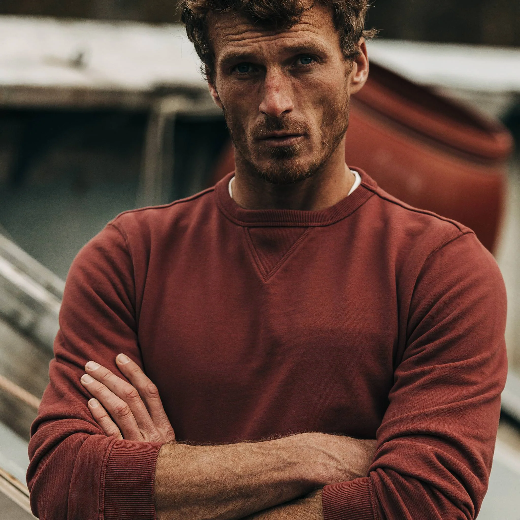 The Crewneck in Brick Red Terry - Image 3