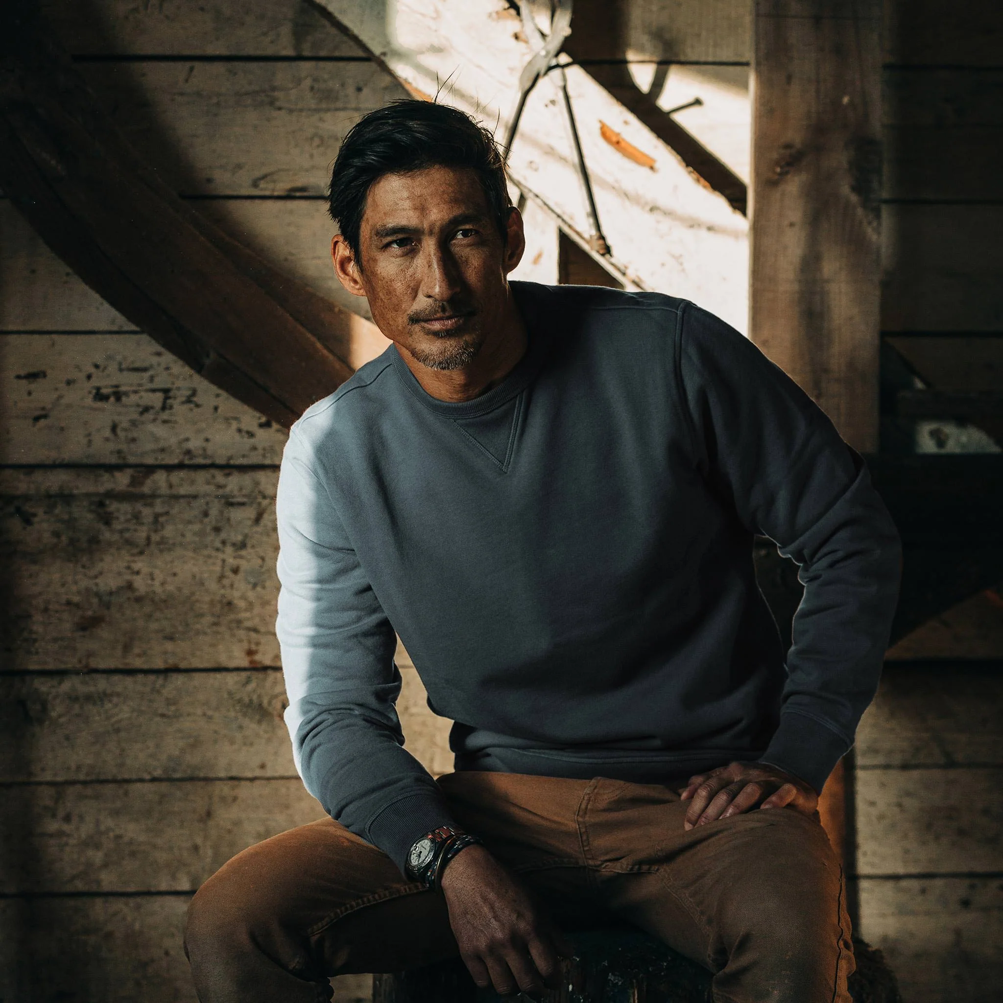 The Crewneck in Sea Green Terry - Image 2