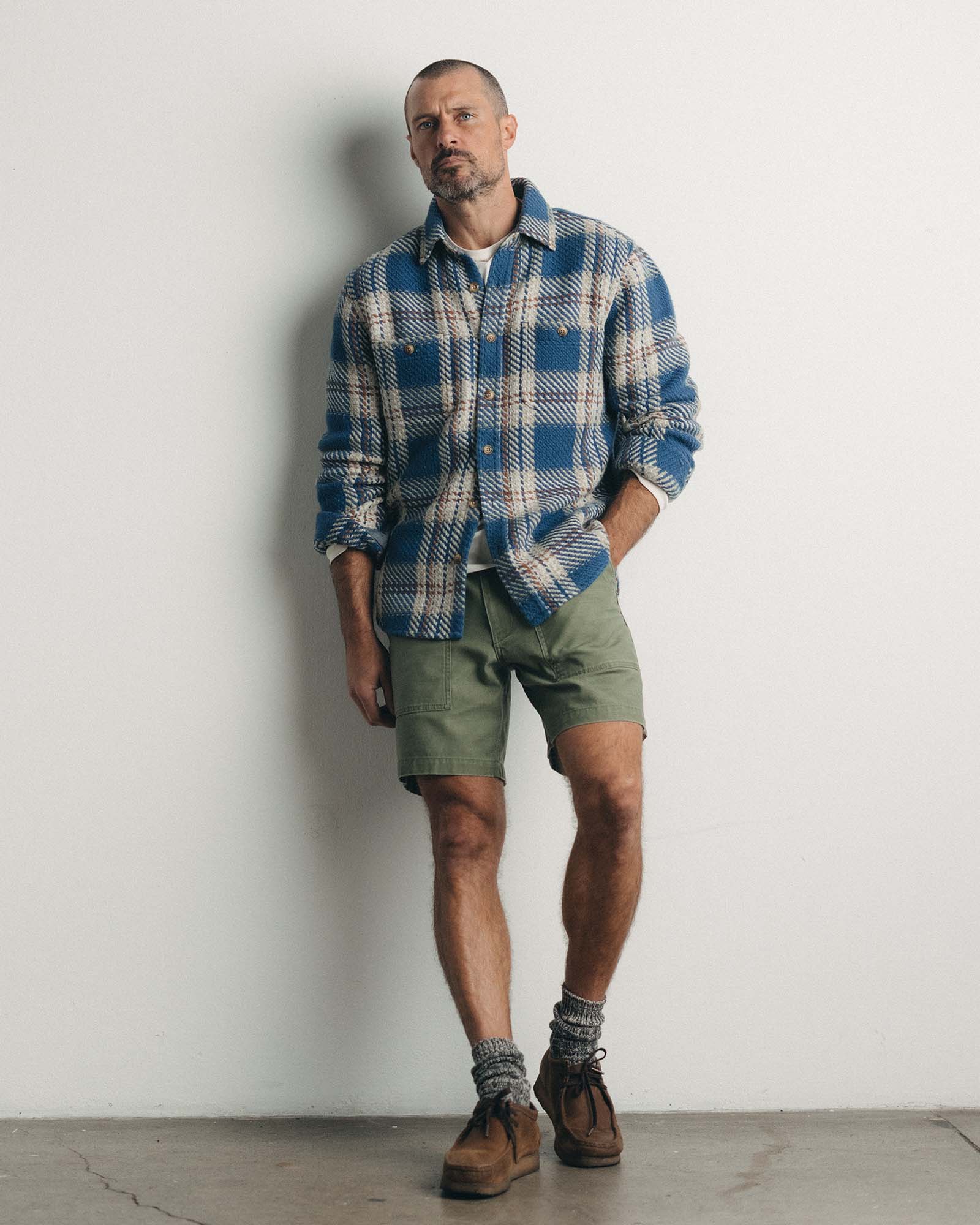 The Cutter Overshirt in Ocean Plaid - Image 3