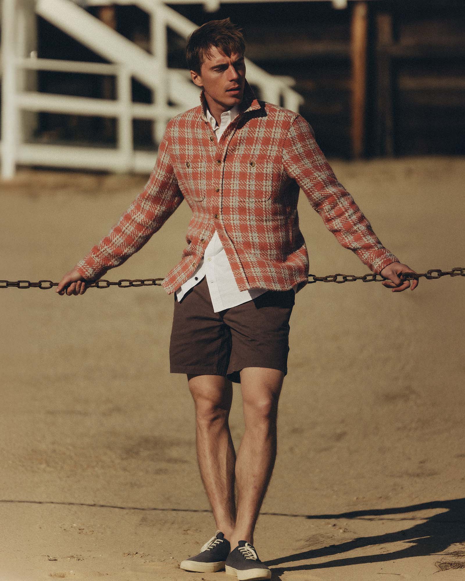 The Cutter Overshirt in Salmon Plaid - Image 3