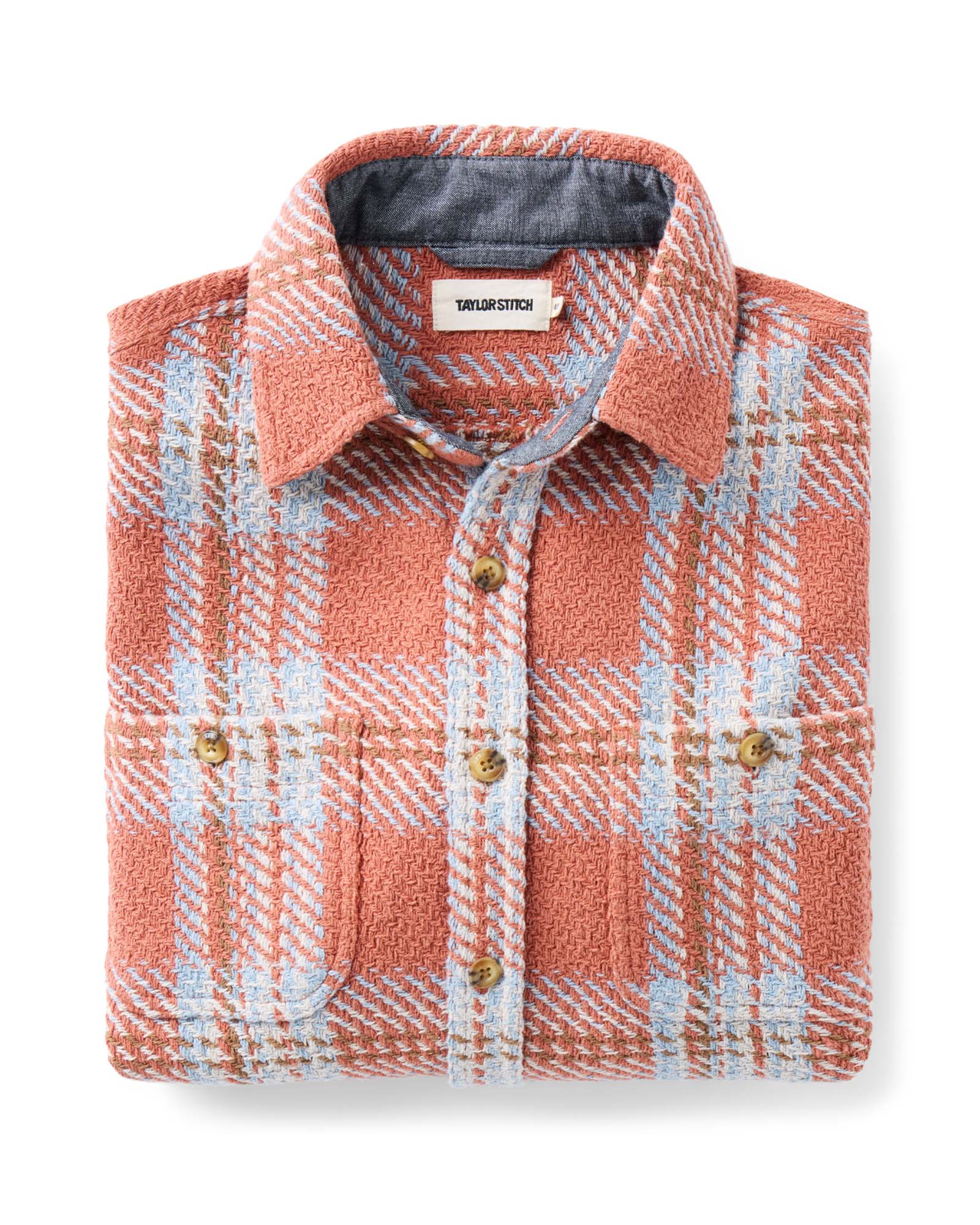 The Cutter Overshirt in Salmon Plaid - Image 7