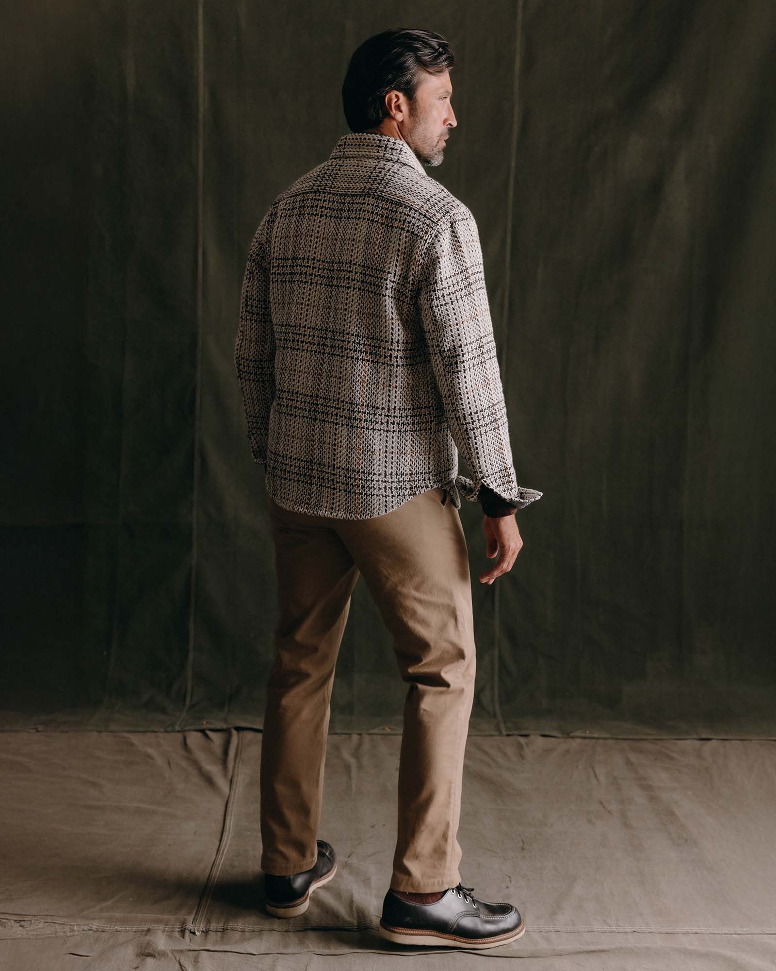 The Cutter Overshirt in Stone Plaid - Image 4