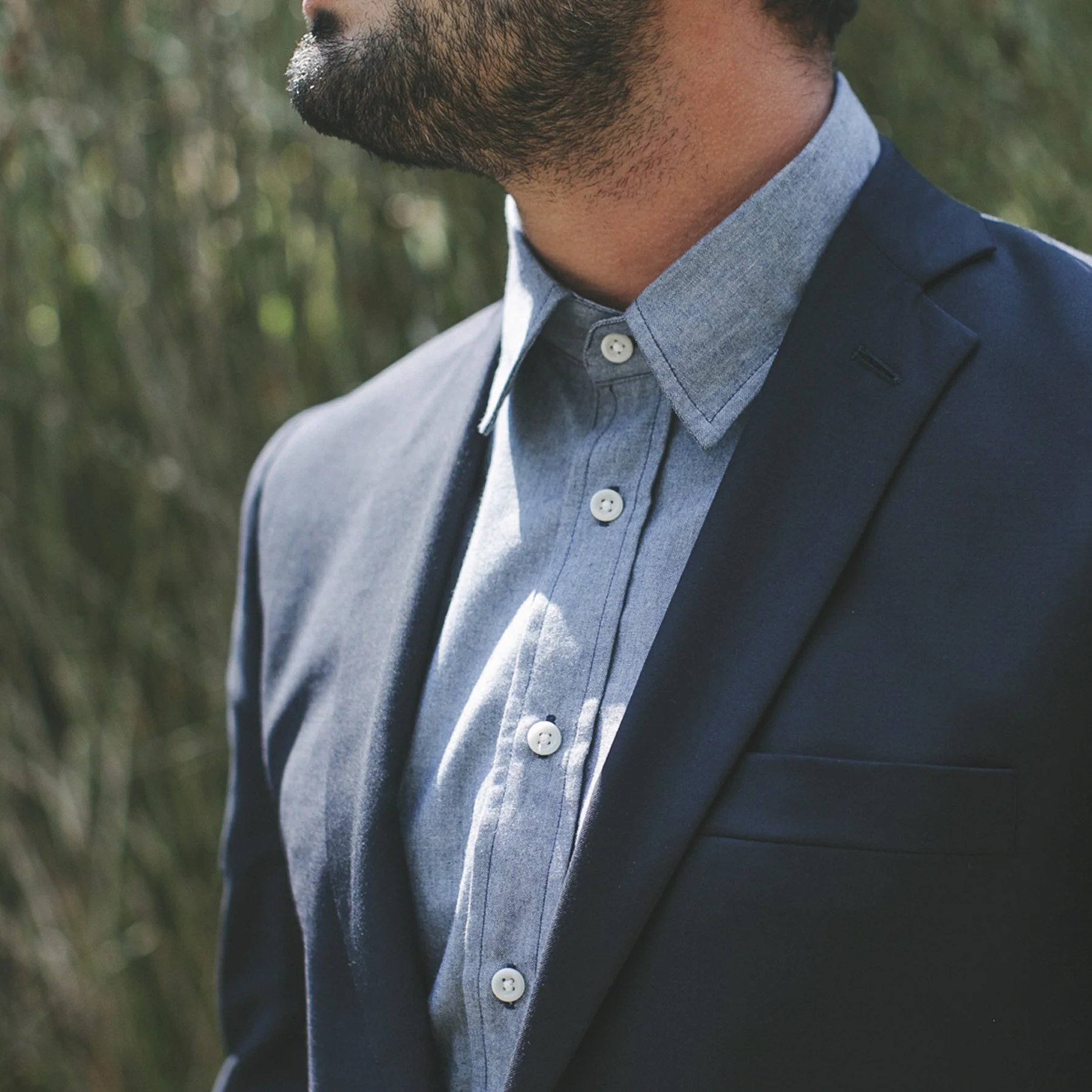 The California in Dark Blue Everyday Chambray - Image 6
