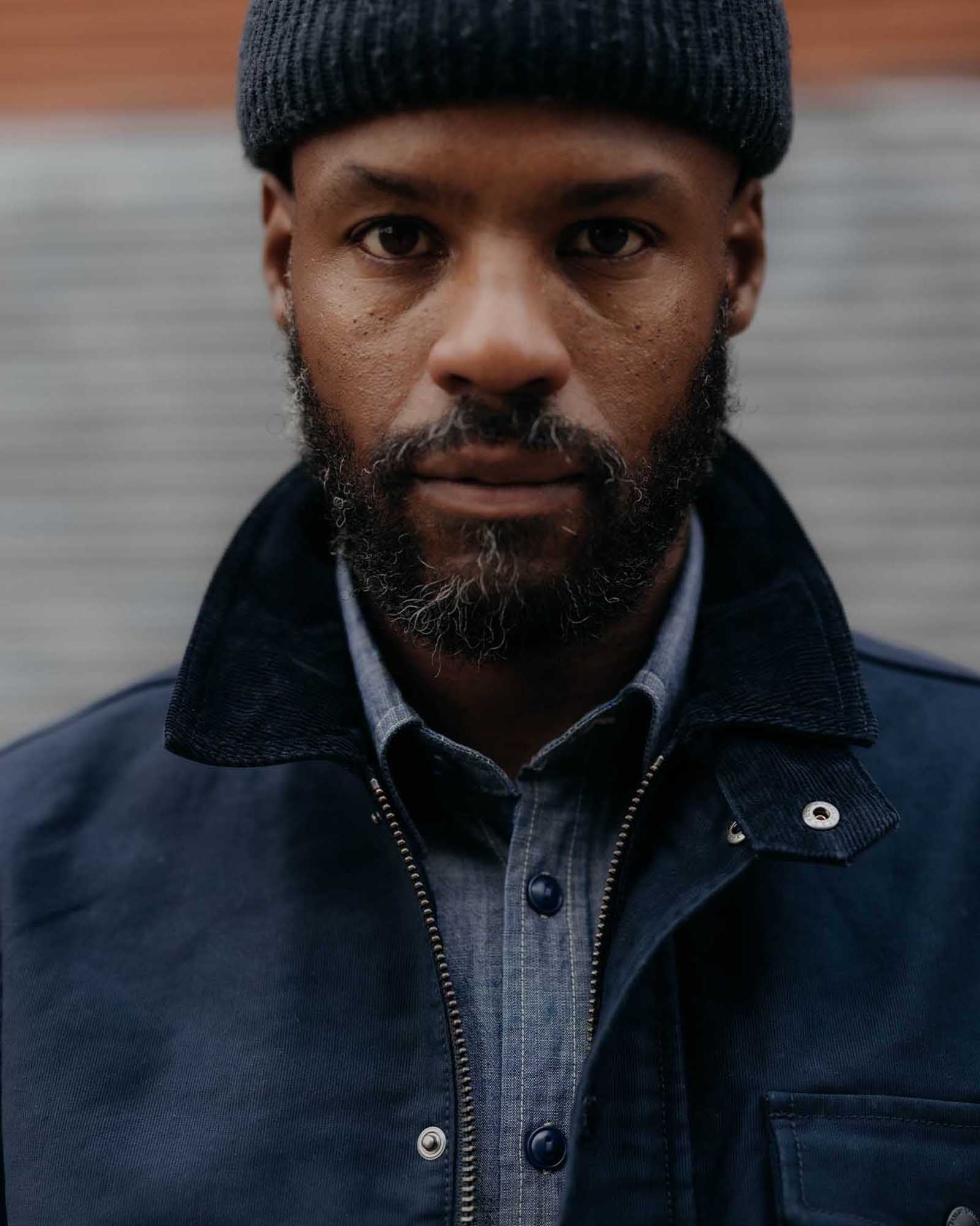 The Deck Jacket in Dark Navy Bedford Cord - Image 4
