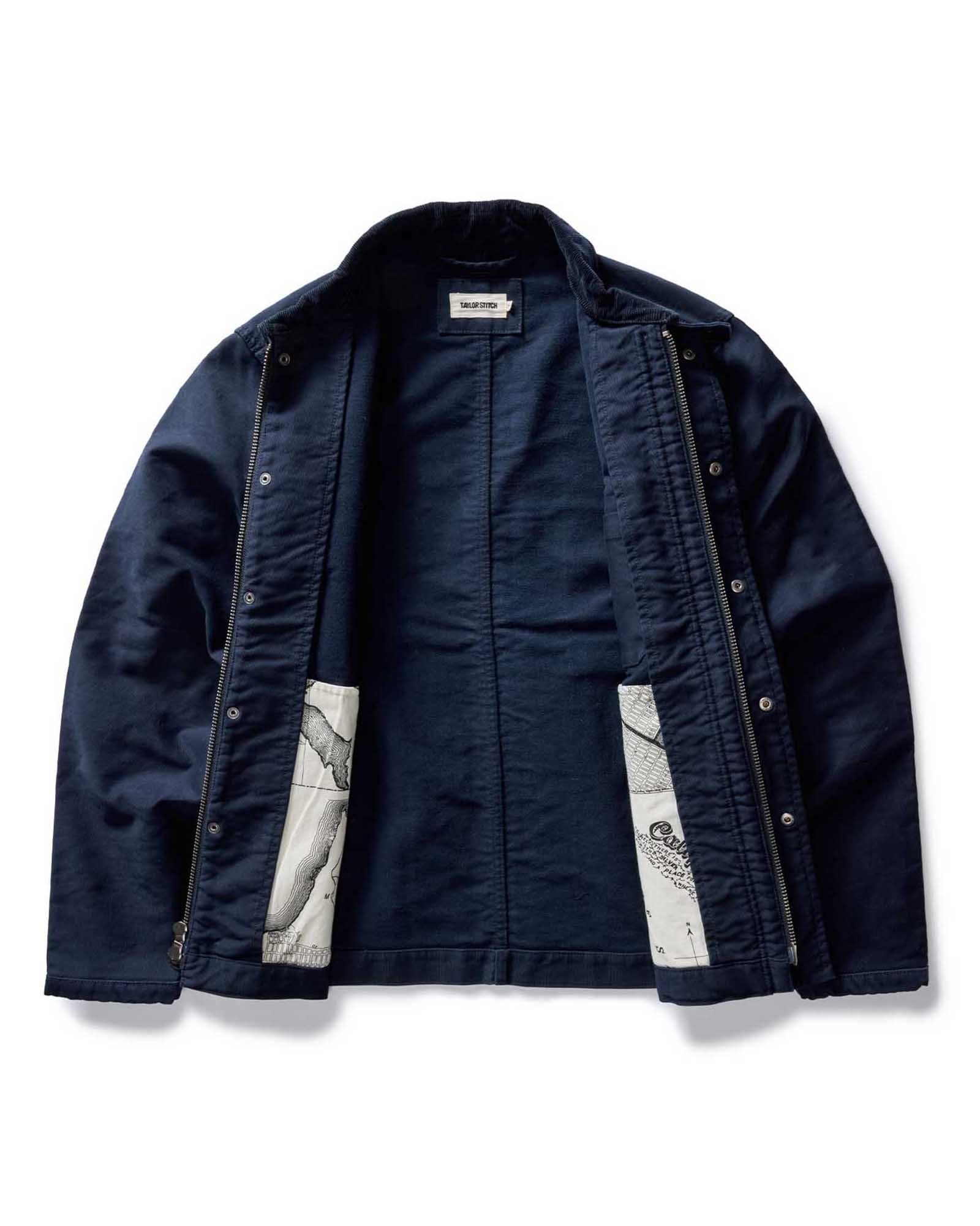 The Deck Jacket in Dark Navy Bedford Cord - Image 7