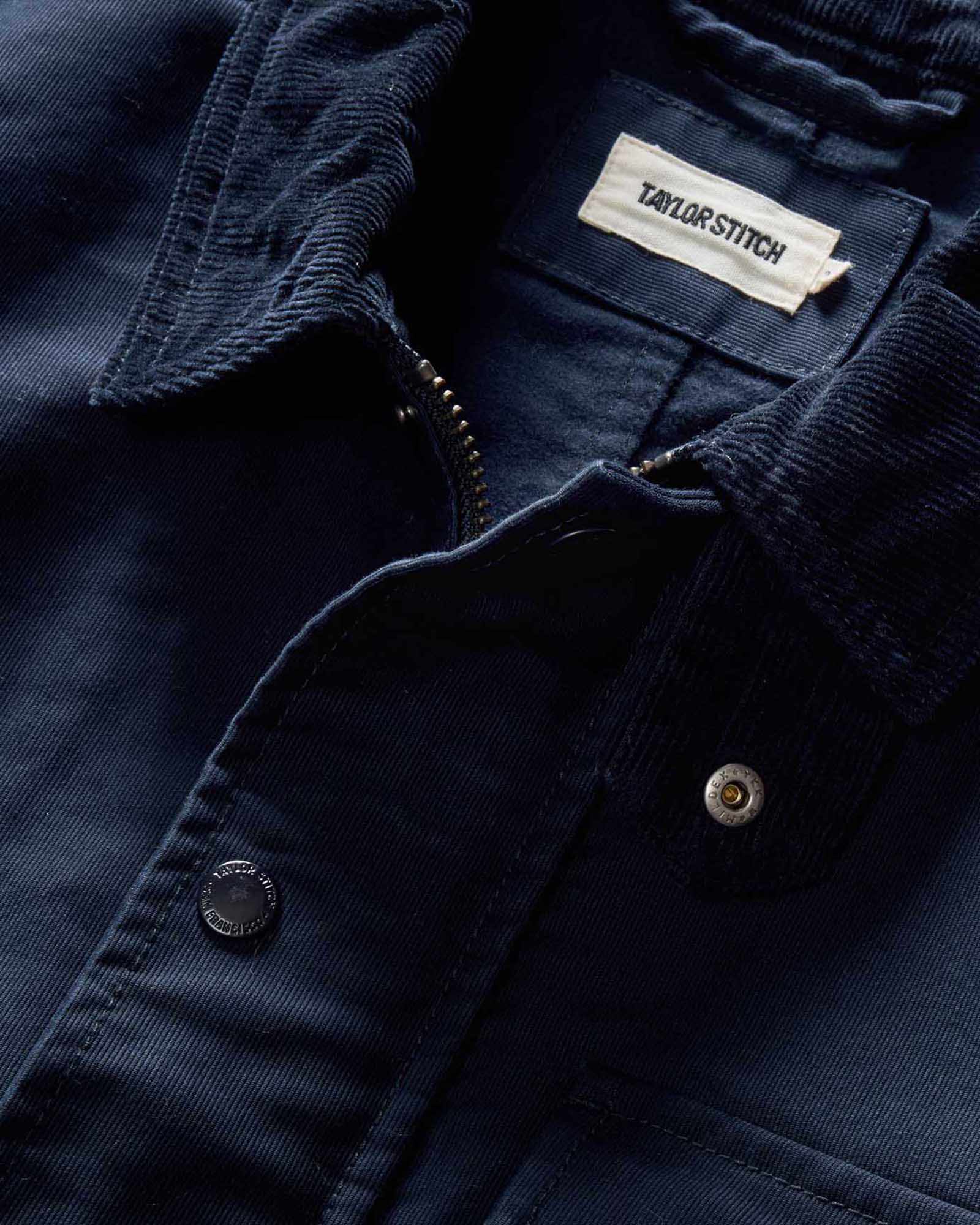 The Deck Jacket in Dark Navy Bedford Cord - Image 9
