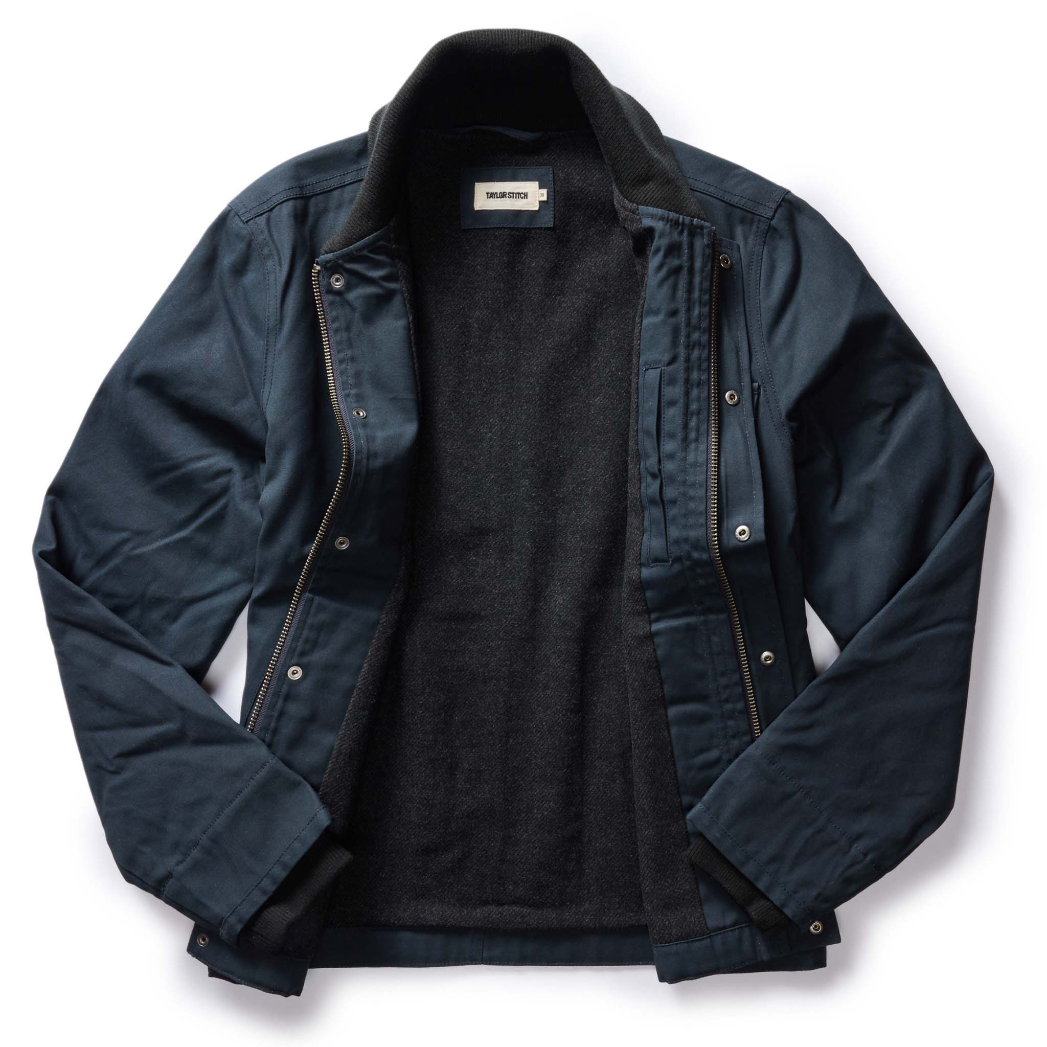 The Deck Jacket in Dark Navy Dry Wax - Image 7